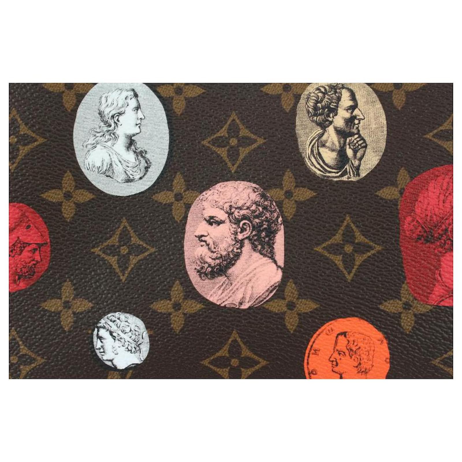 Louis Vuitton Fornasetti Roman Monogram Macassar Neverfull Pochette MM or  GM Leather ref.350854 - Joli Closet