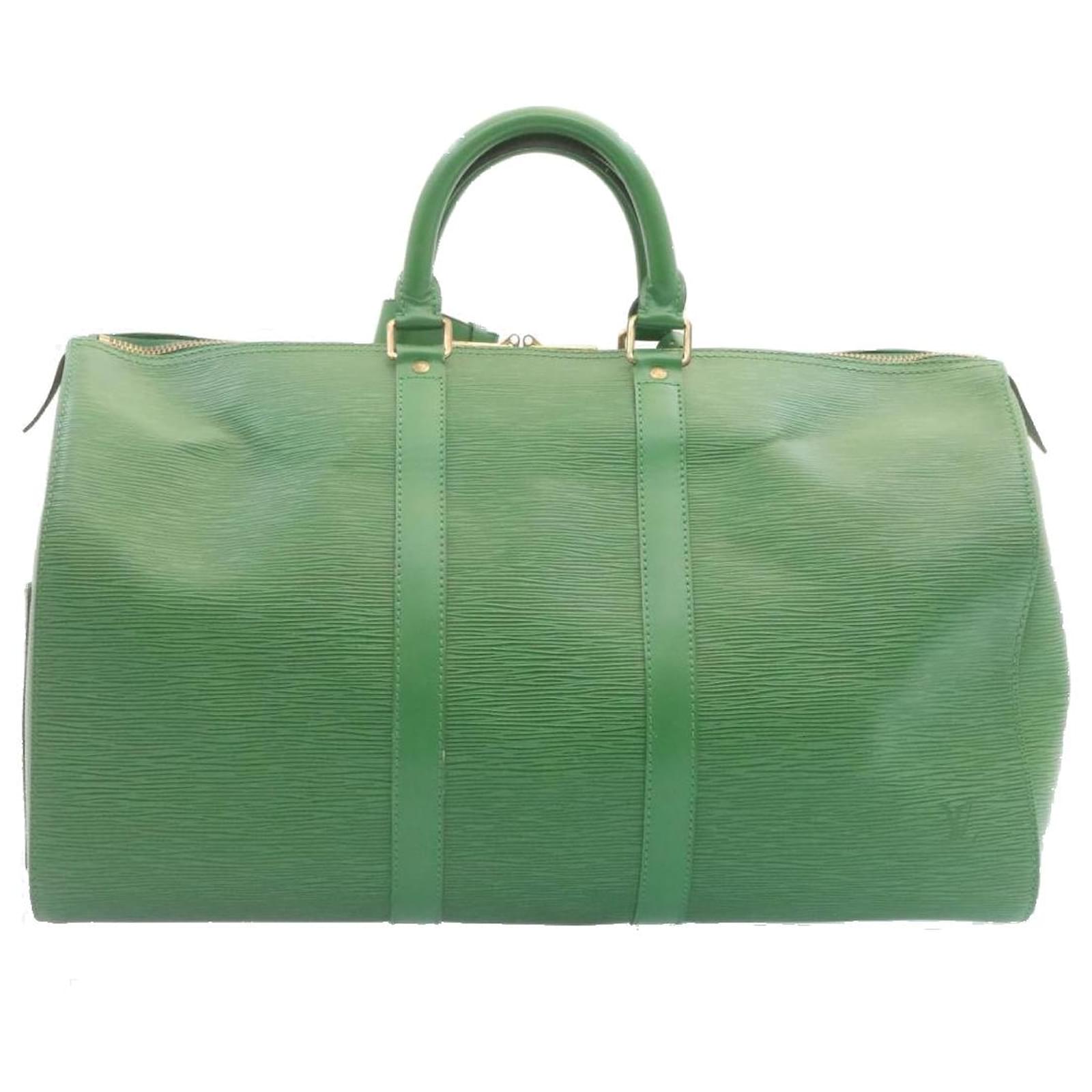 louis vuitton travel bag Green Leather ref.350883 Joli Closet
