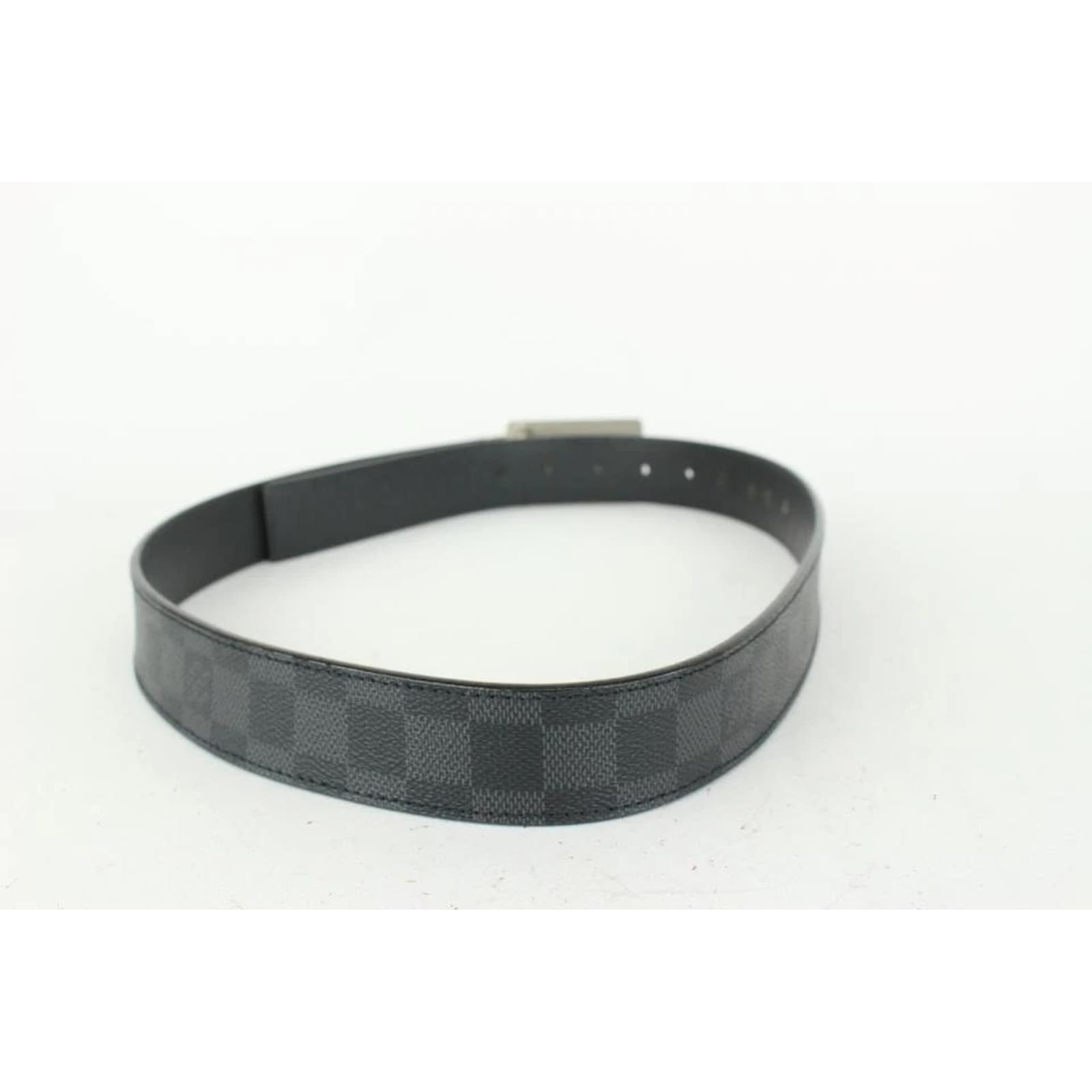 Louis Vuitton Inventeur Damier Graphite Reversible Belt - Black