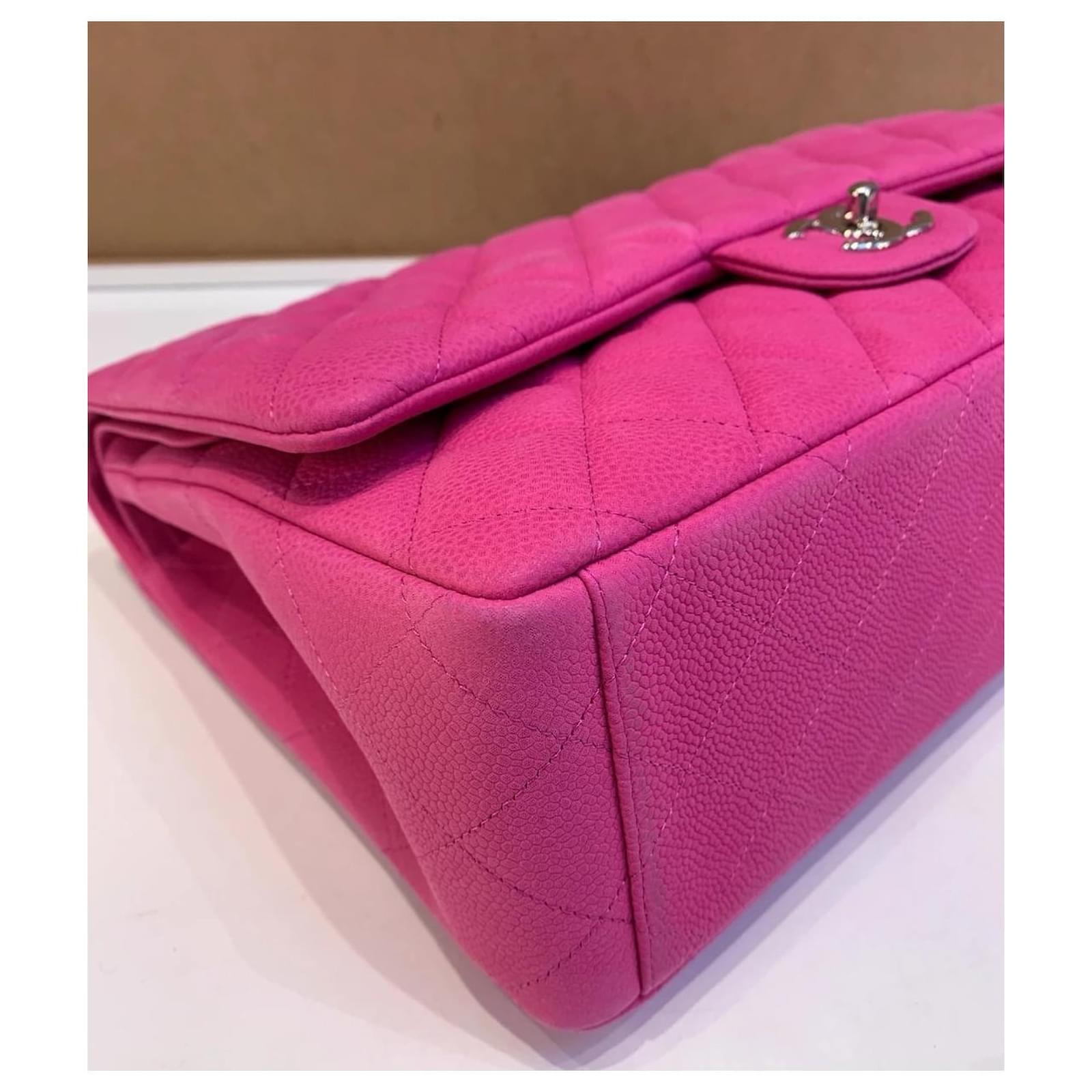 CHANEL Jumbo Pink Suede Caviar classic flap bag Leather ref.152382 - Joli  Closet