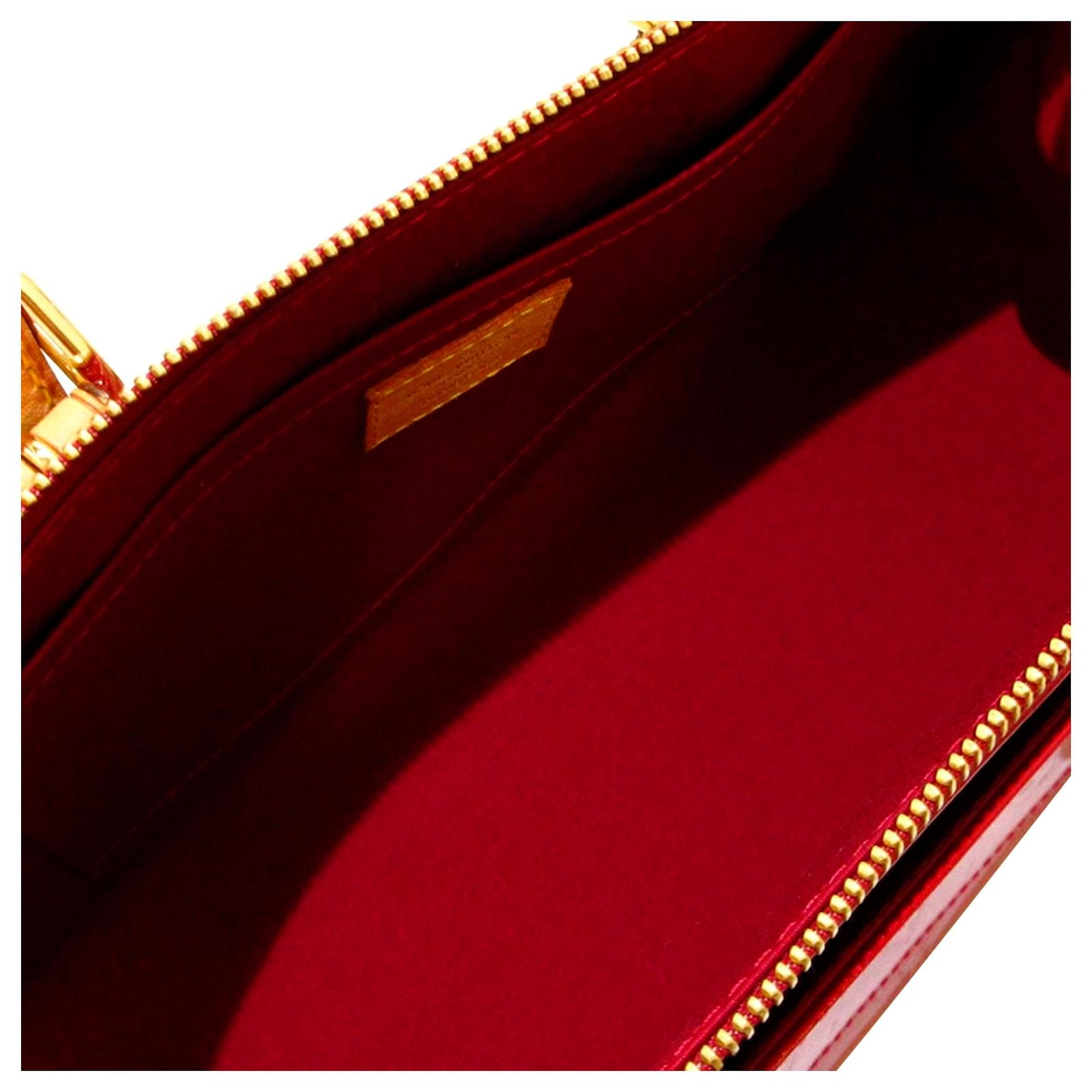 Louis Vuitton - Red Patent Leather Monogram Embossed Vernis Rosewood –  Current Boutique