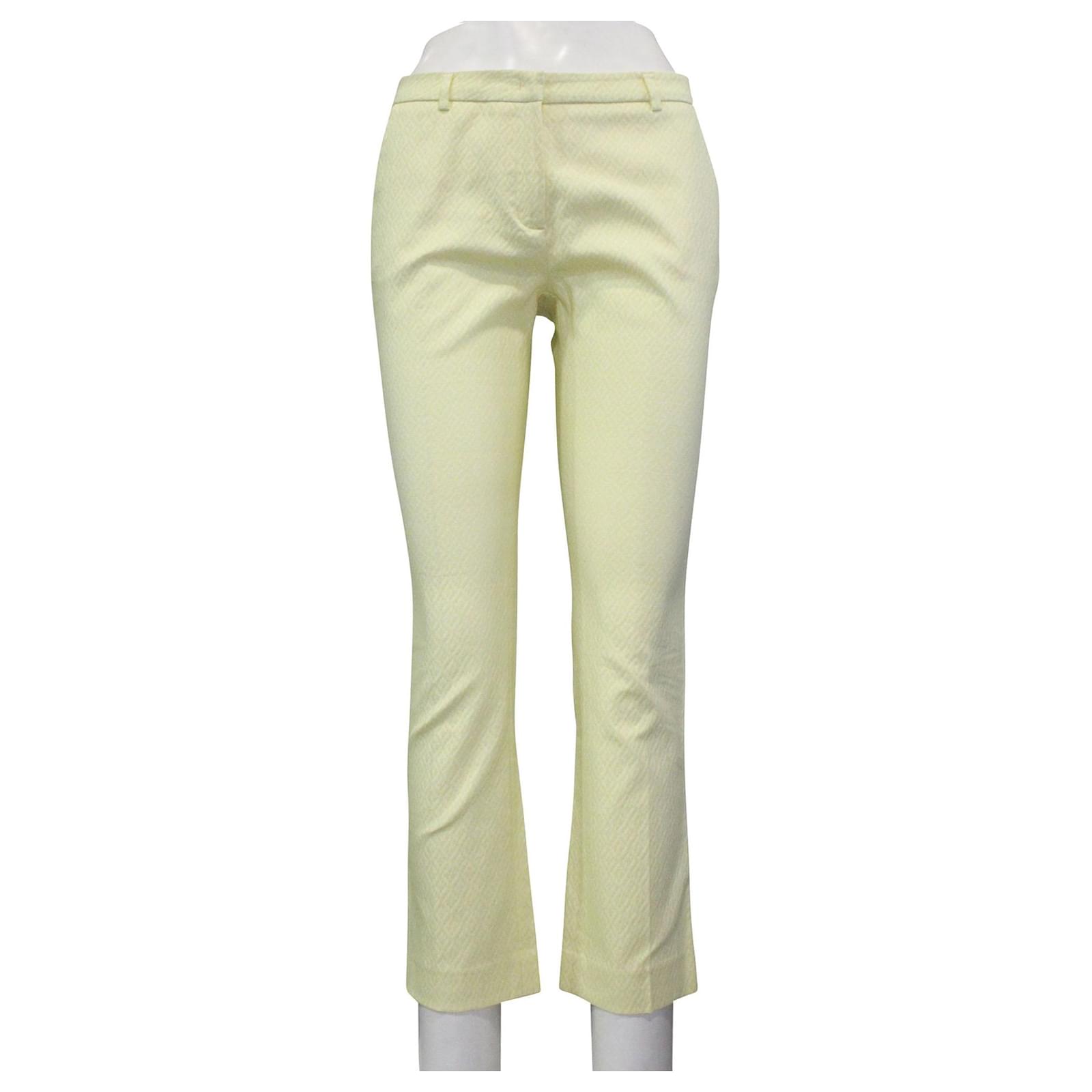 Max Mara Capri Flare Pants Yellow 