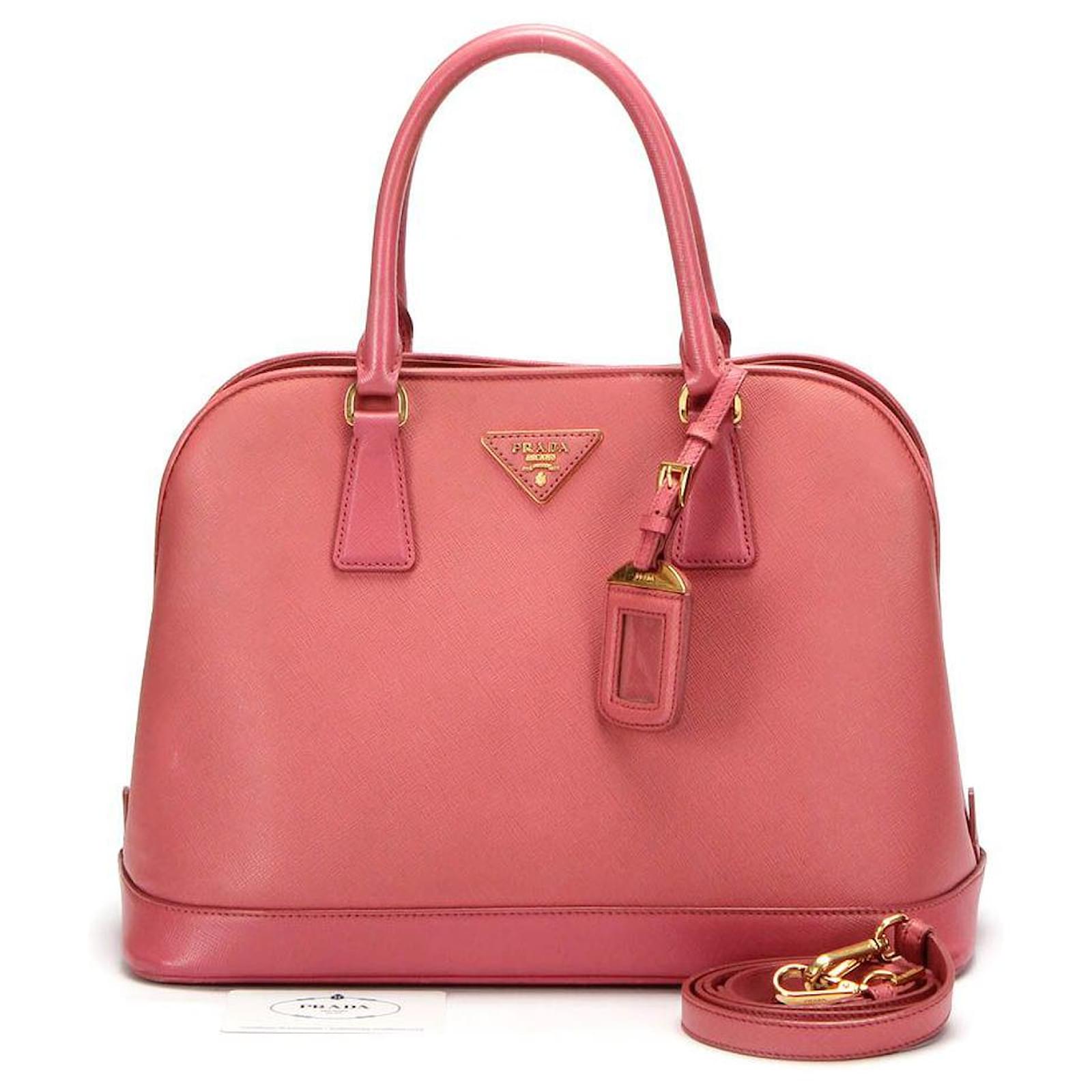 Prada Saffiano Dome Bag in Pink Leather  - Joli Closet