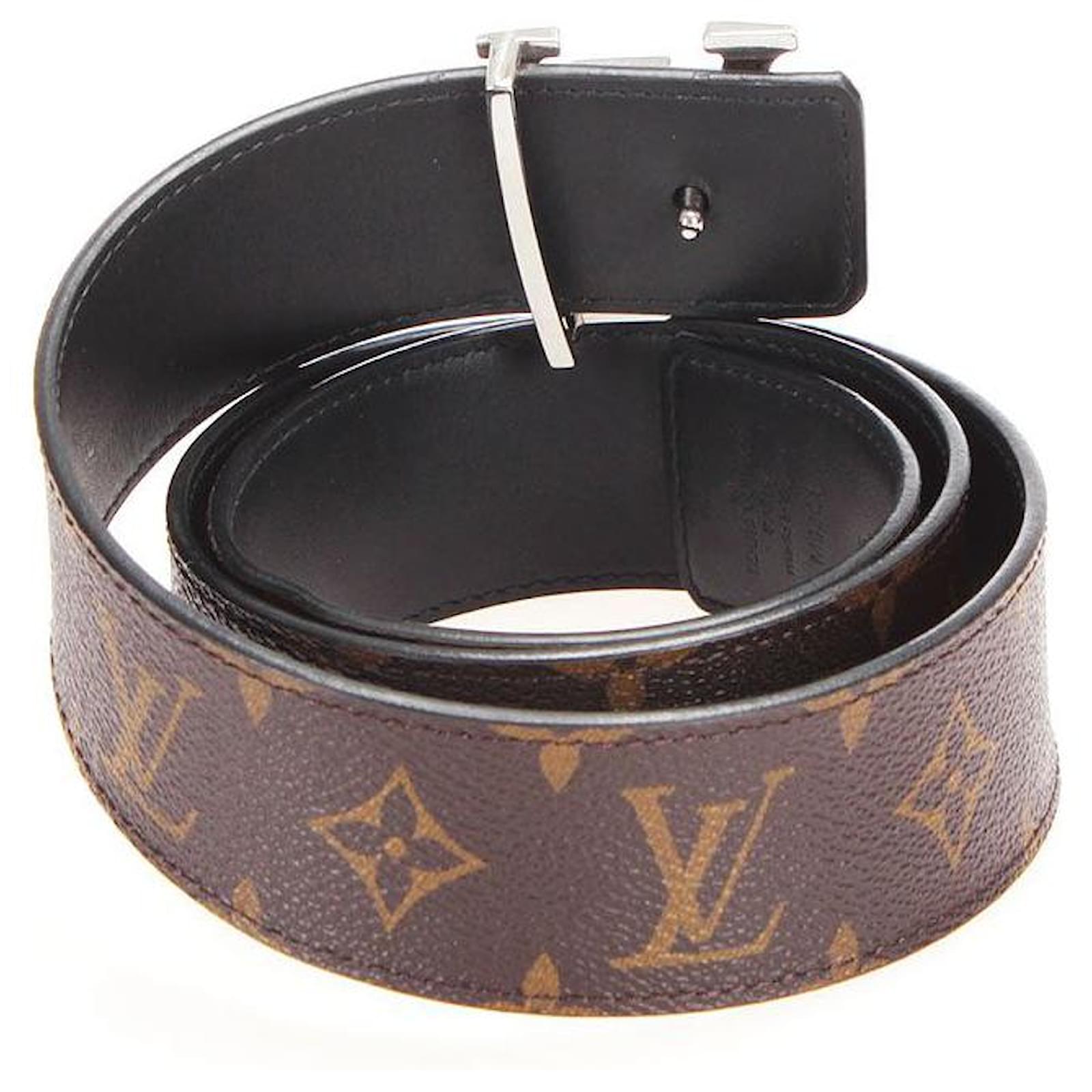 Louis Vuitton ceinture LV initial Brown Leather ref.997954 - Joli