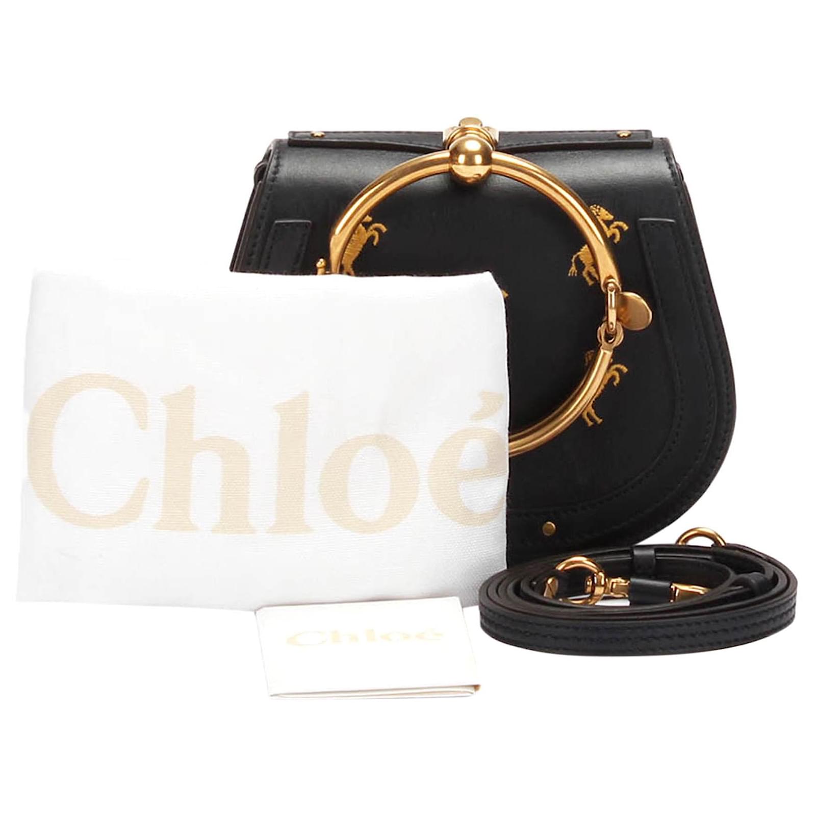 Chloé Chloe Small Nile Minaudière Crossbody Bag In Black Leather