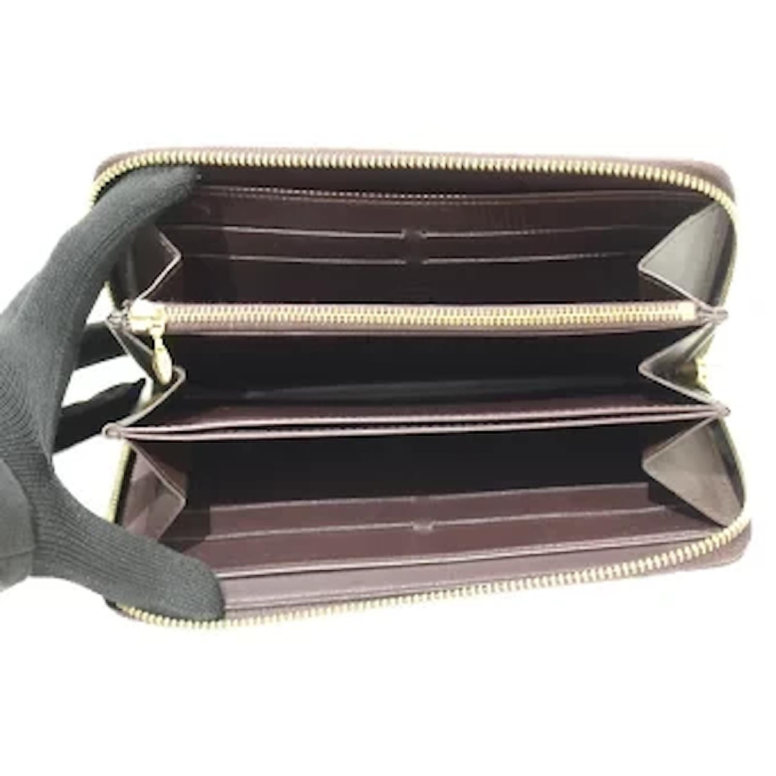 Used) LOUIS VUITTON Zippy Wallet M93522 Verni Brown Women's Wallet
