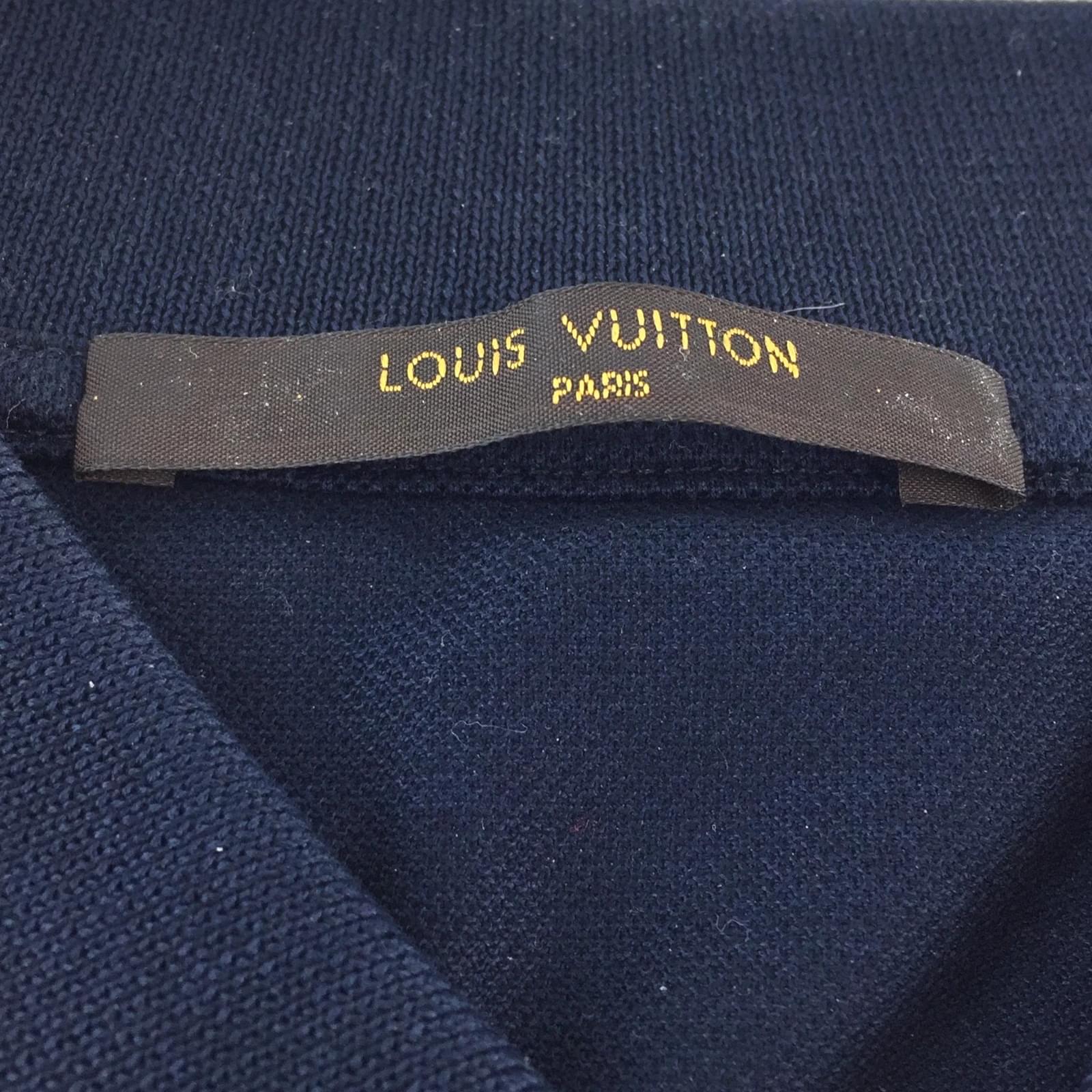 Maglietta da uomo Louis Vuitton blu polo con cerchi ref.354978