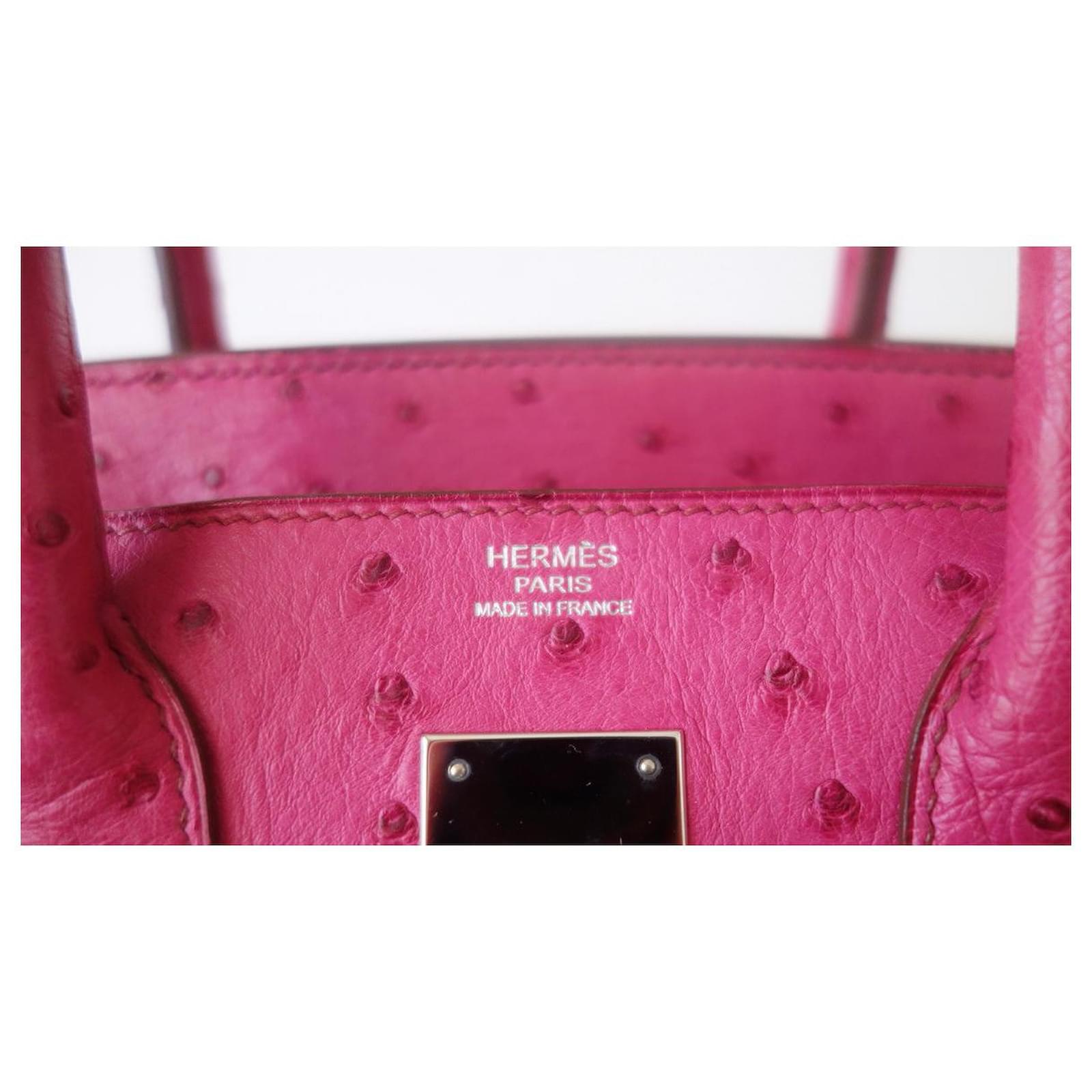 Hermès Birkin 35 Rosa Cuero de avestruz ref.757768 - Joli Closet