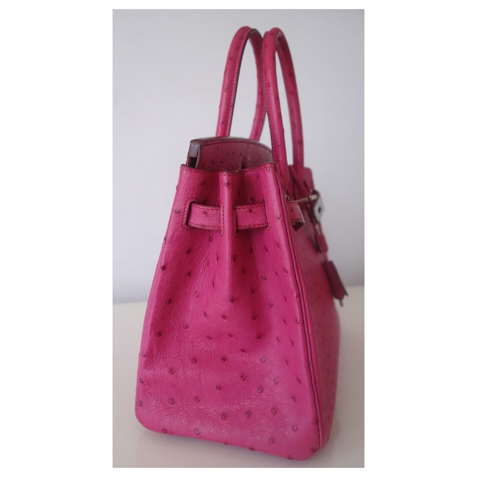 Hermès HERMES BIRKIN BAG 30 Ostrich Pink Ostrich leather ref
