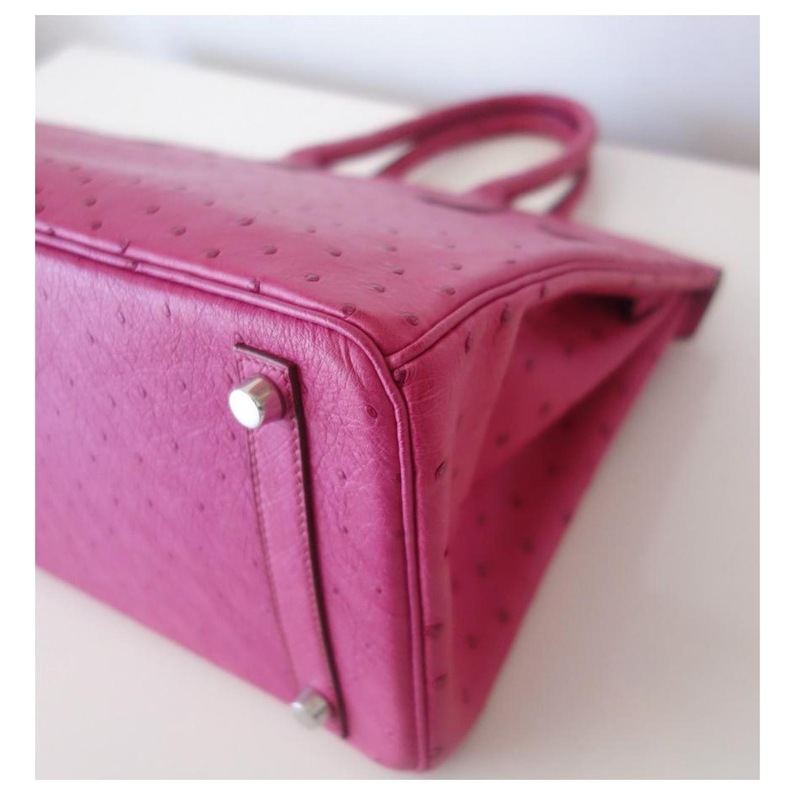 Hermès HERMES BIRKIN BAG 30 Ostrich Pink Ostrich leather ref.355878 - Joli  Closet