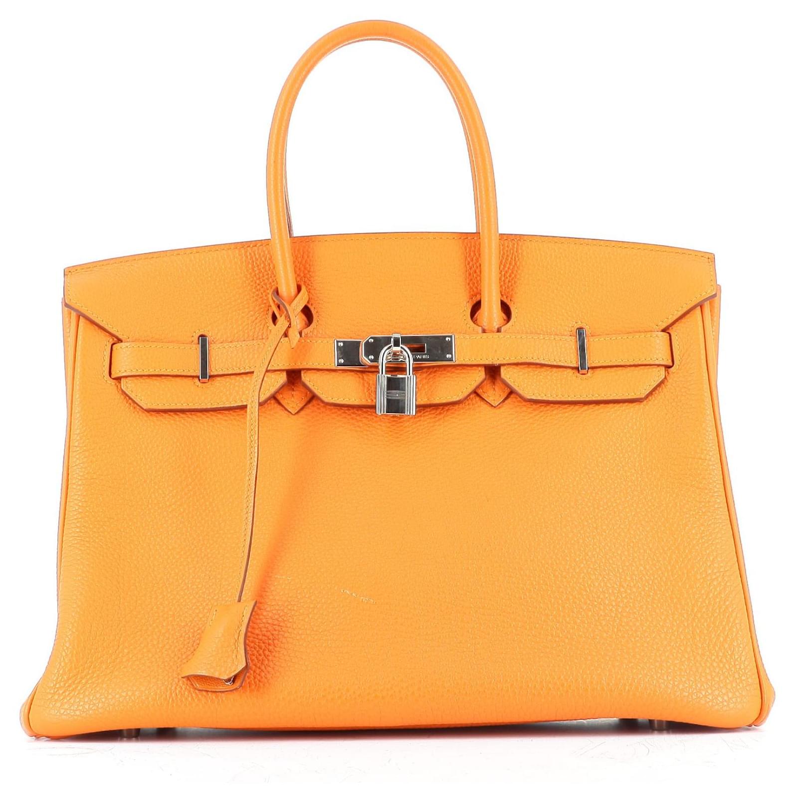 Hermès Handbags Orange Leather ref.355985 - Joli Closet