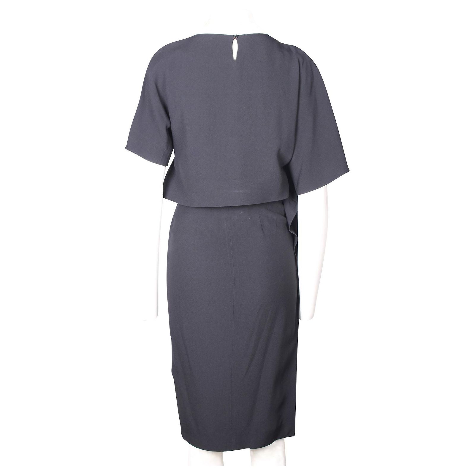 Robe Créateur Hussein Chalayan - Taille 36 - Noire Longueur Genou - Occasion Parfait état