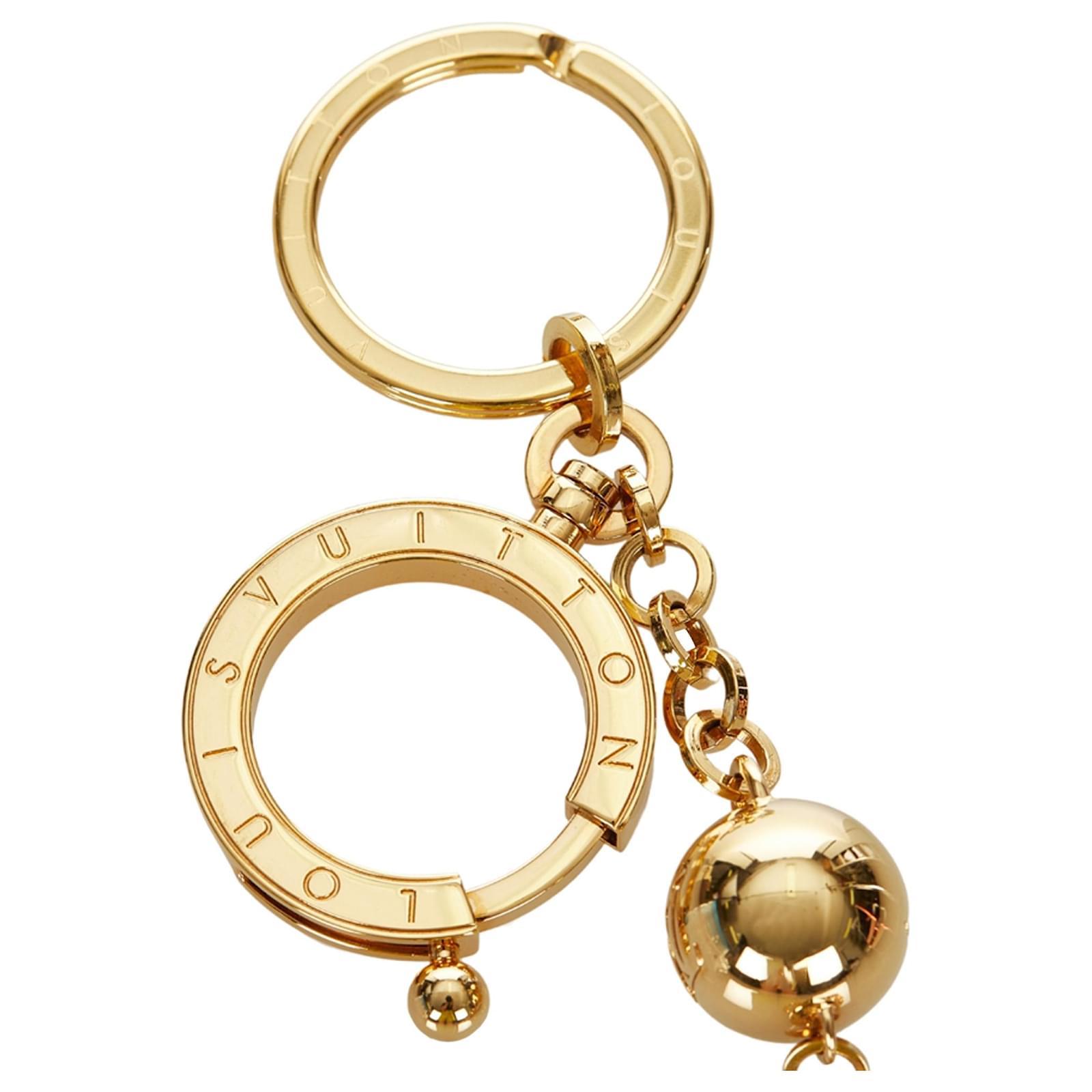 Louis Vuitton LV Women's Gold Porte Cles Swing Tassel Bag Charm Key  Chain Ring