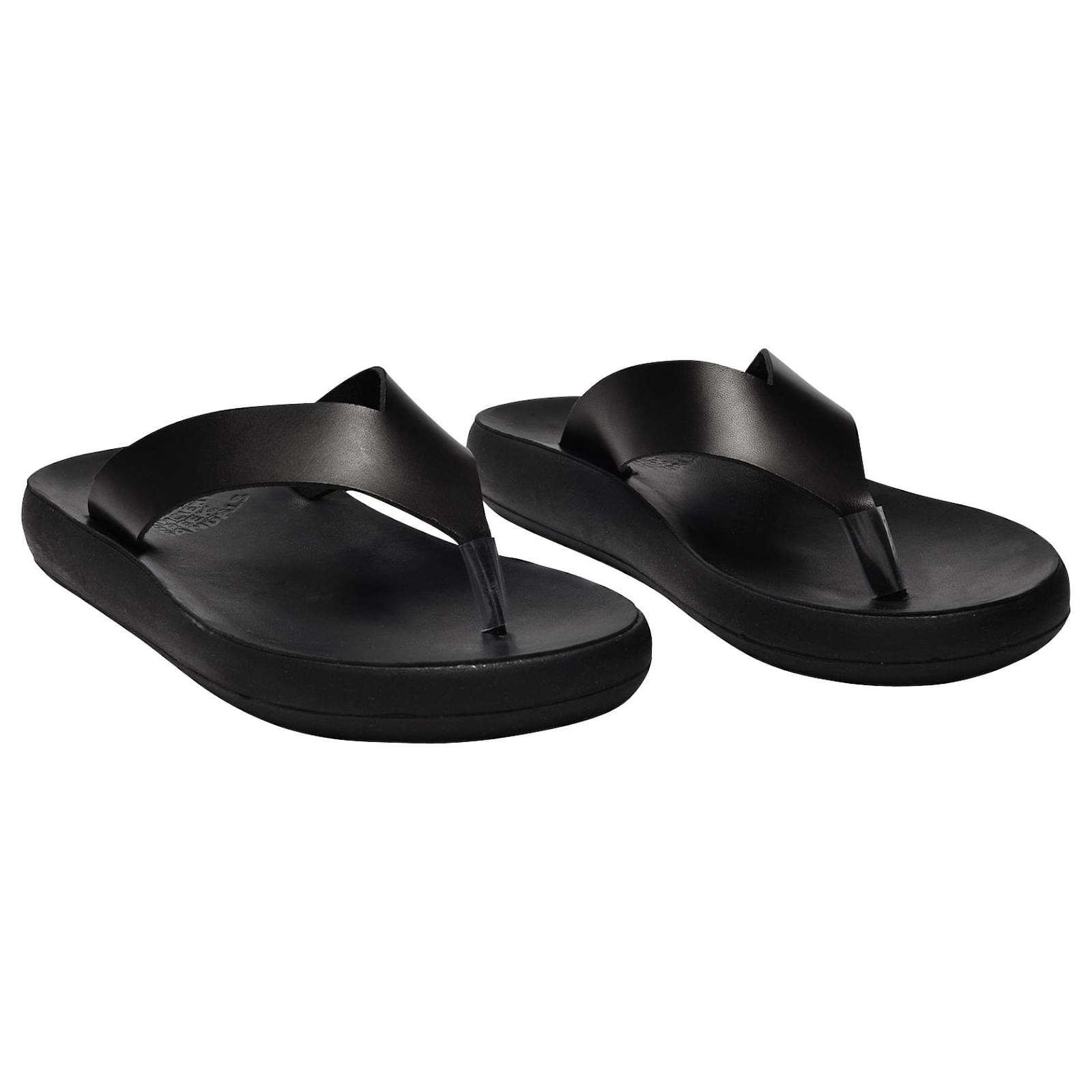 Ancient Greek Sandals Charys Comfort Sandals in Black Leather ref ...
