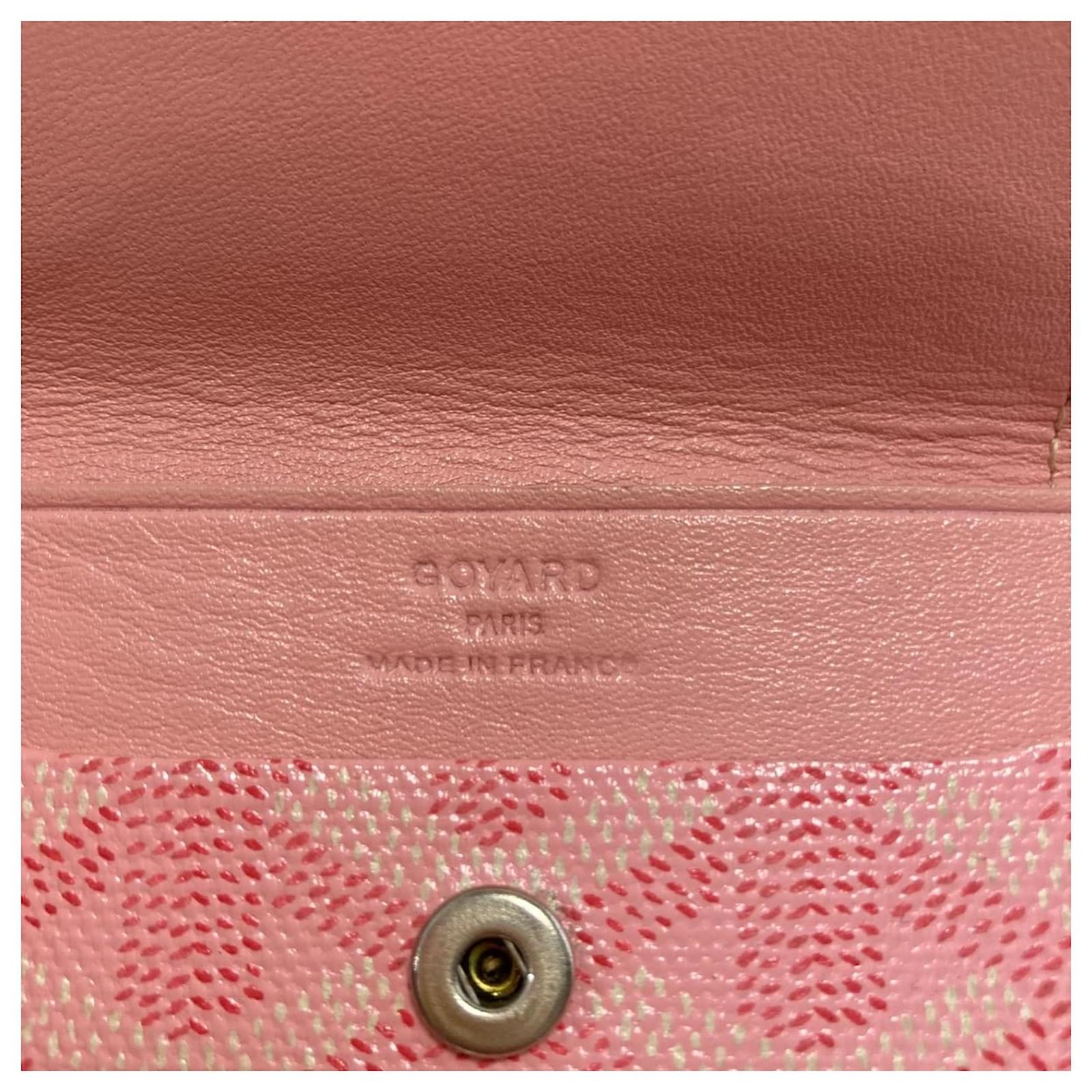 Goyard Zip Wallet Coated Canvas Compact Pink 1266621