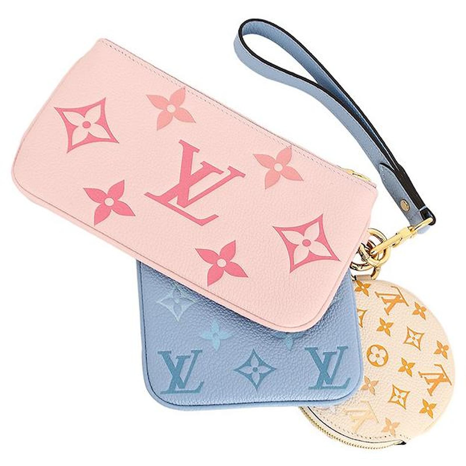 Louis Vuitton Clutch bags Pink Yellow Light blue Leather ref