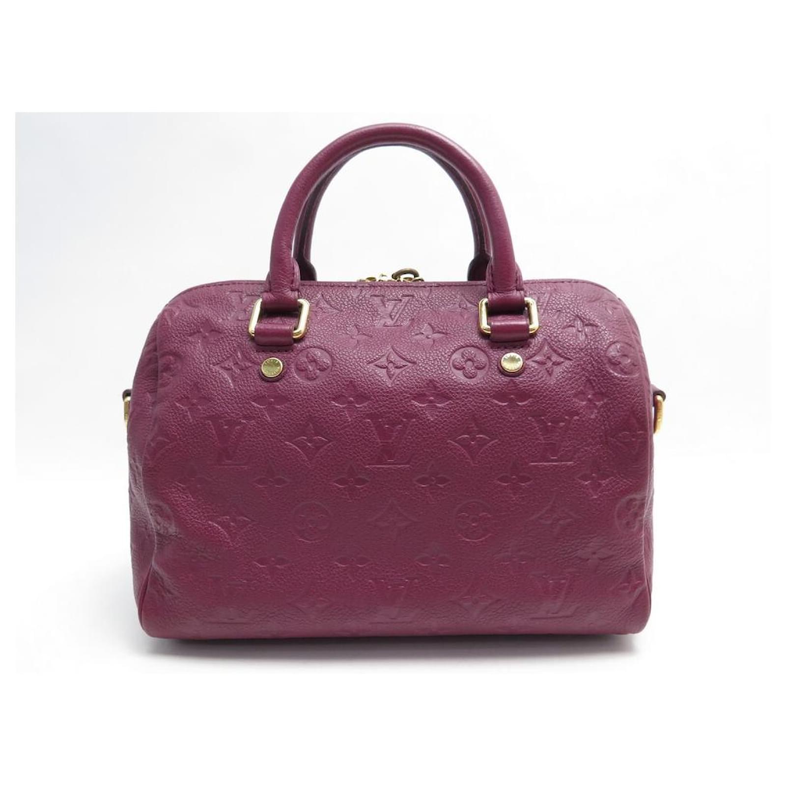 Louis Vuitton Speedy Handbag 25 PURPLE PRINT MONOGRAM LEATHER HAND BAG  ref.357852 - Joli Closet