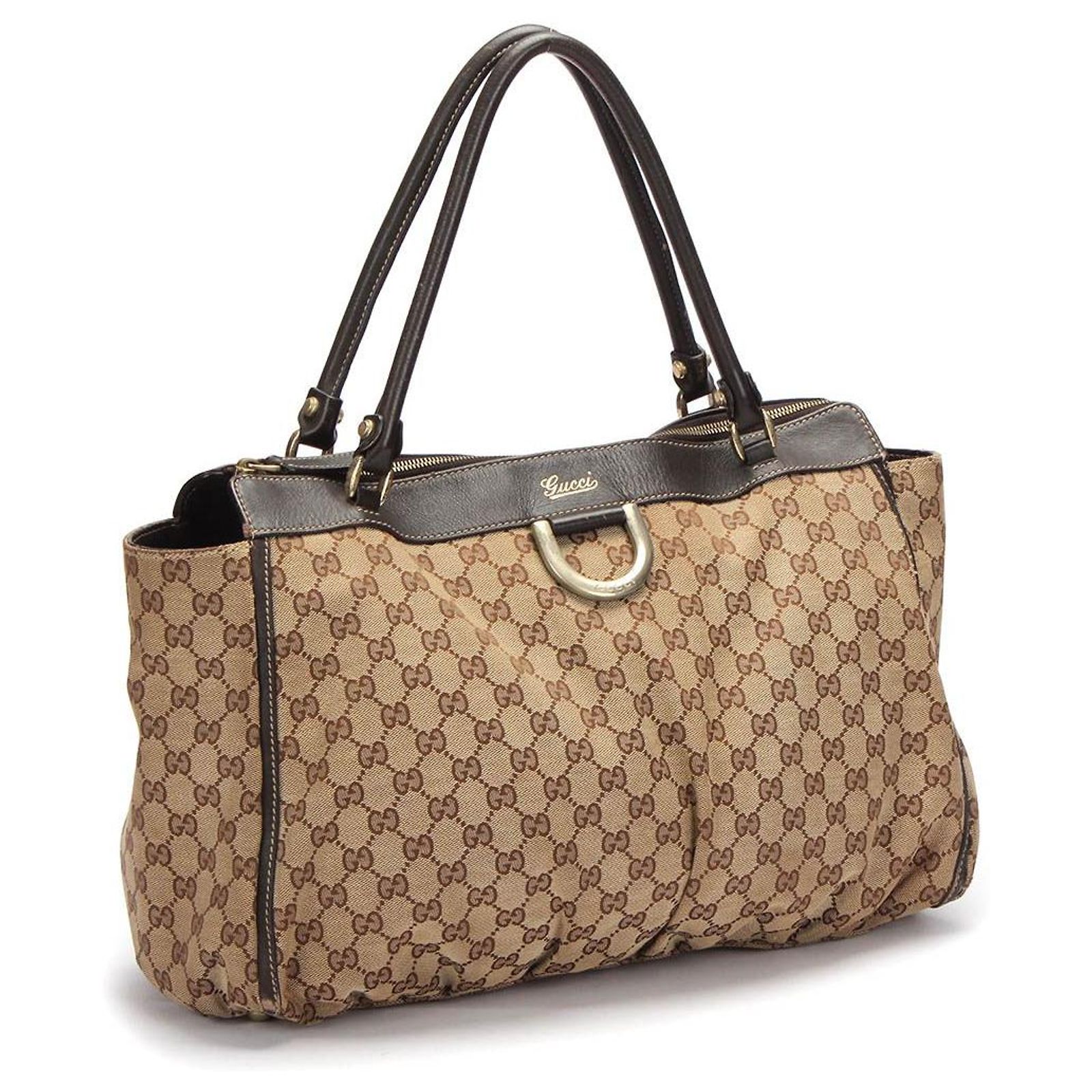 Gucci GG Campus Tote Bag Brown Black Gucci Tote Bag, GUCCI GG Canvas, Dark Brown, 257248 | eLADY  main image 3