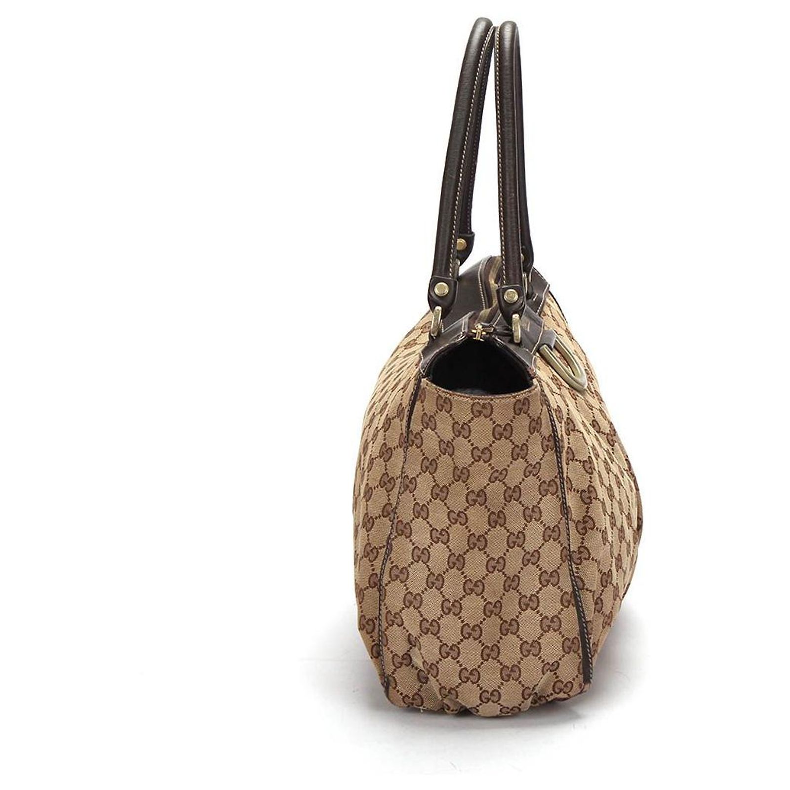 Gucci Gg Campus Tote Bag Brown Cloth ref.358603 - Joli Closet display picture 1