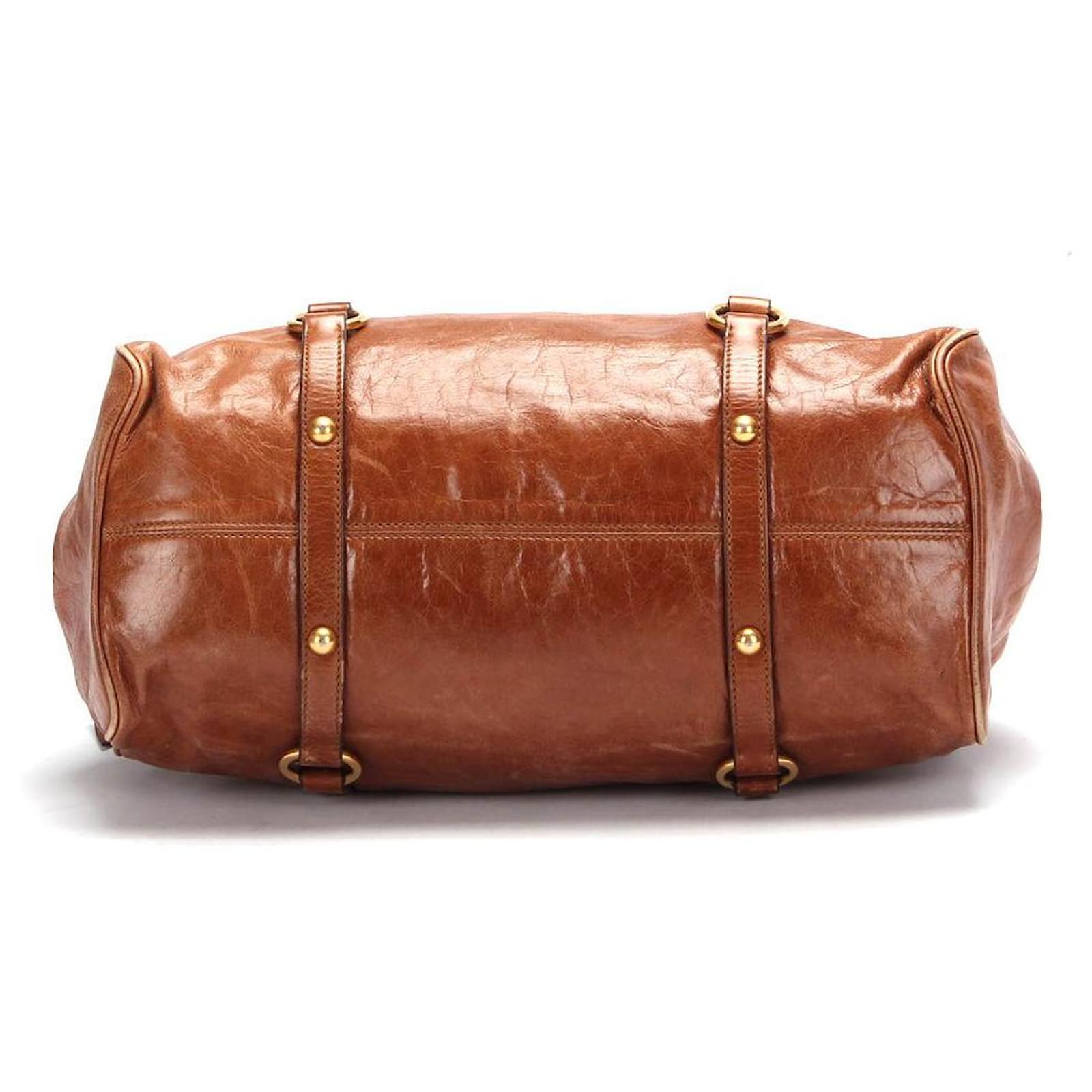 【最高級レザー❗️】miumiu 2way leather bag ブラウン 最高級レザー❗️】miumiu 2way leather bag ブラウン - メルカリ