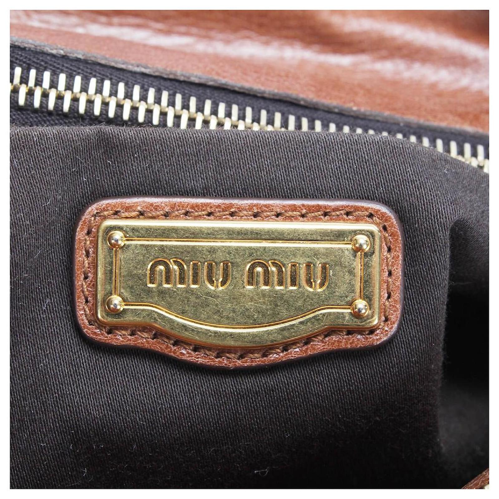 【最高級レザー❗️】miumiu 2way leather bag ブラウン 最高級レザー❗️】miumiu 2way leather bag ブラウン - メルカリ