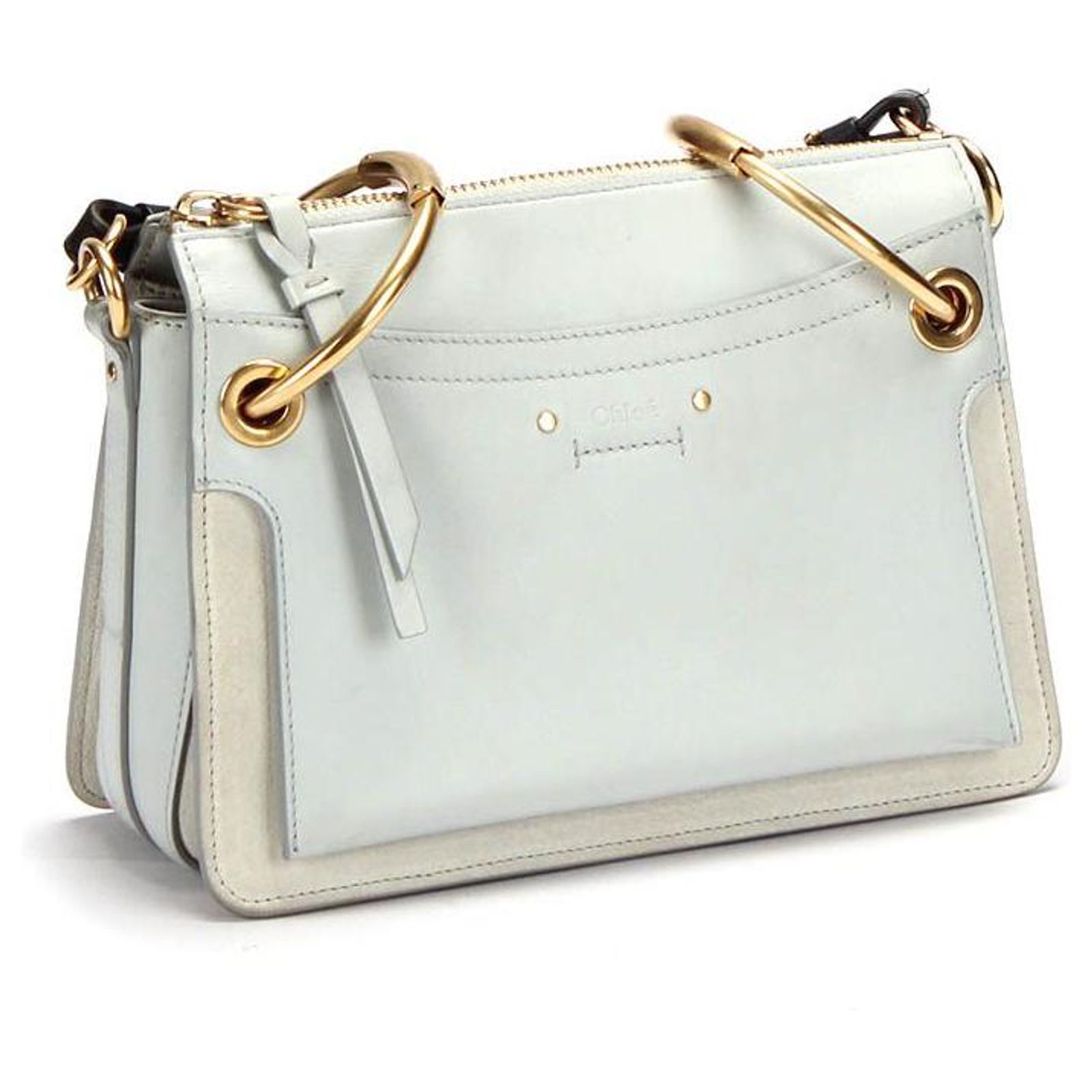 Chloé Chloe Small Roy 2 Way Shoulder Bag Blue Leather ref.JC358717 