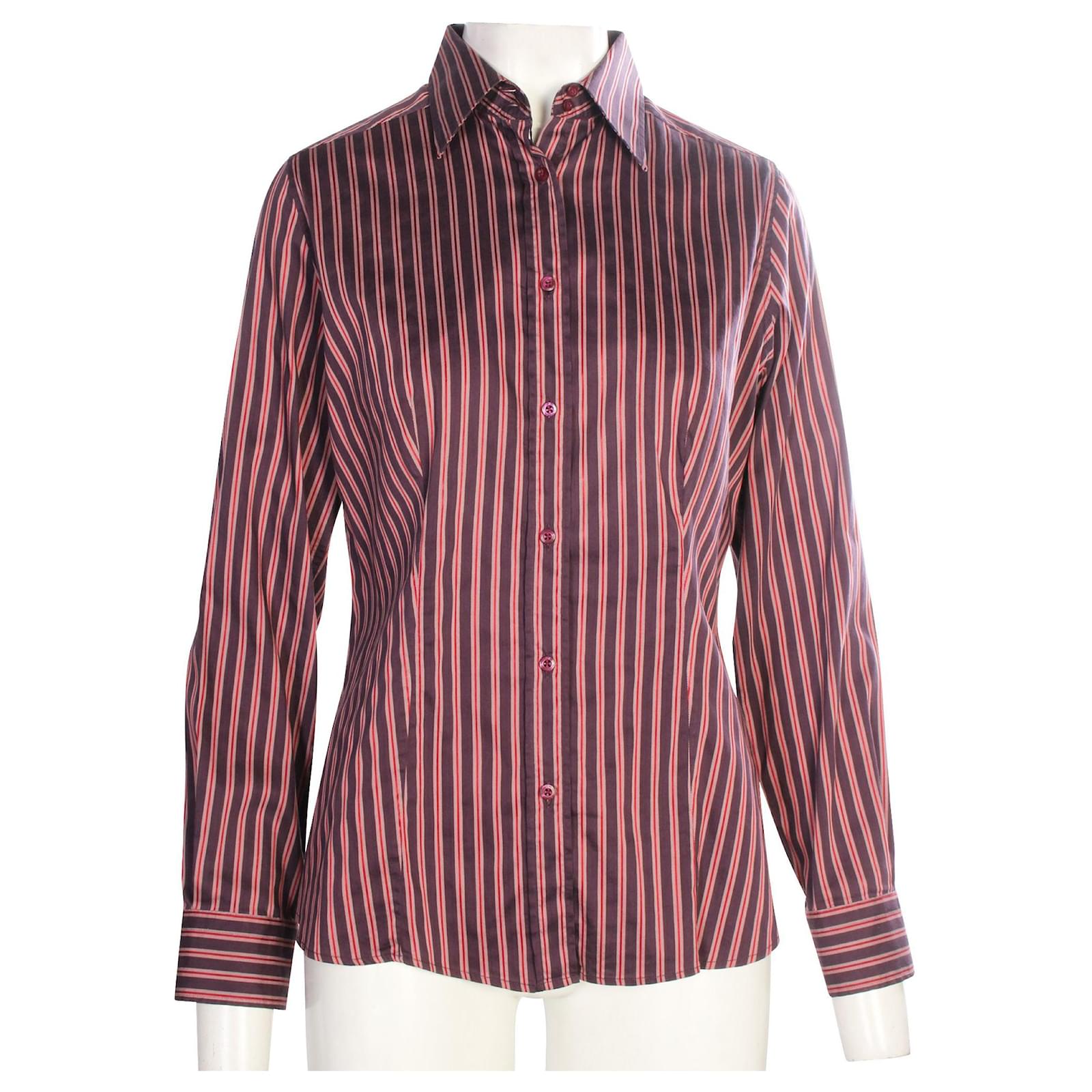 Etro Purple Striped Shirt Cotton ref 