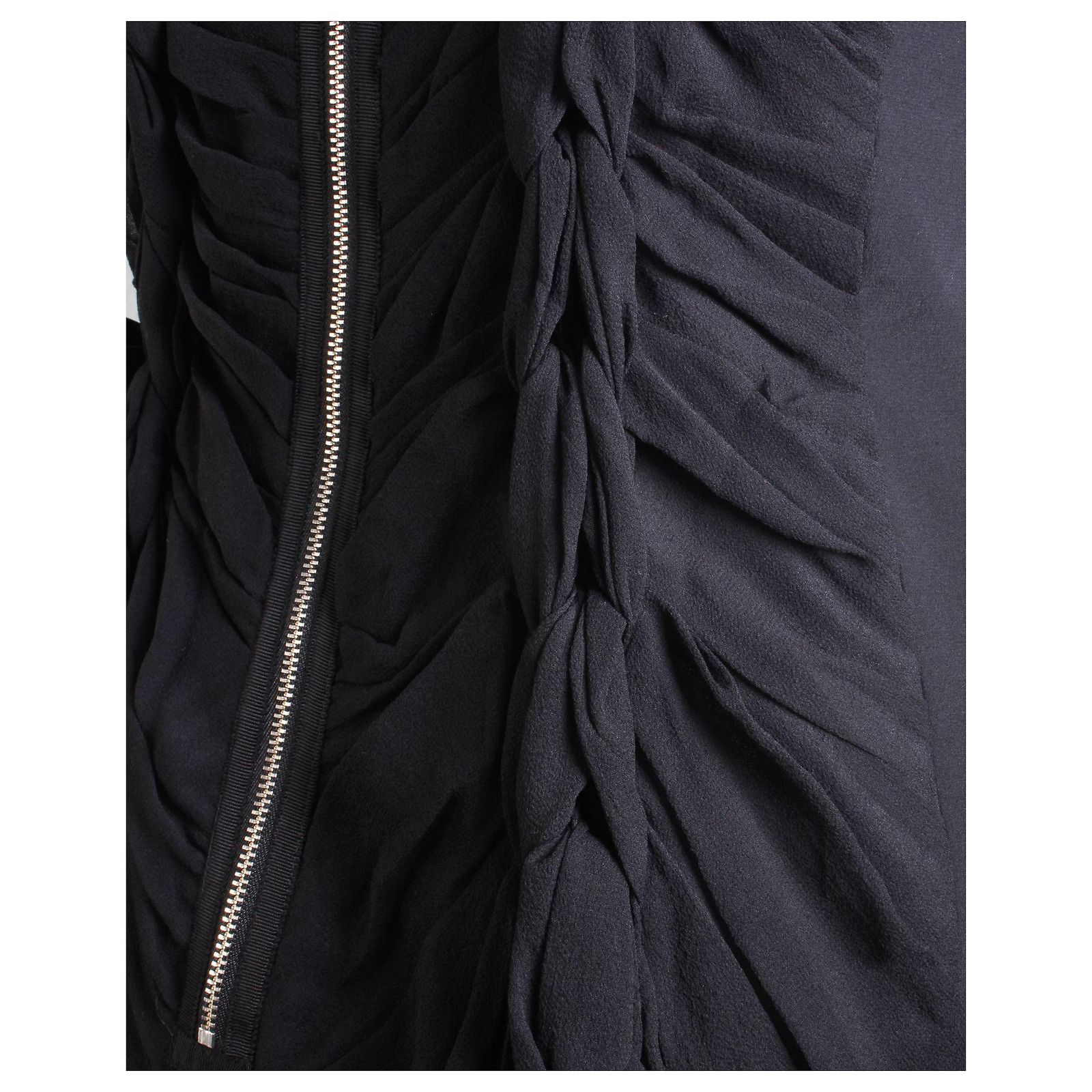 Robe Cocktail Une épaule Karen Millen Noire En Soie - Taille 12 - LBD Neuve Avec étiquette