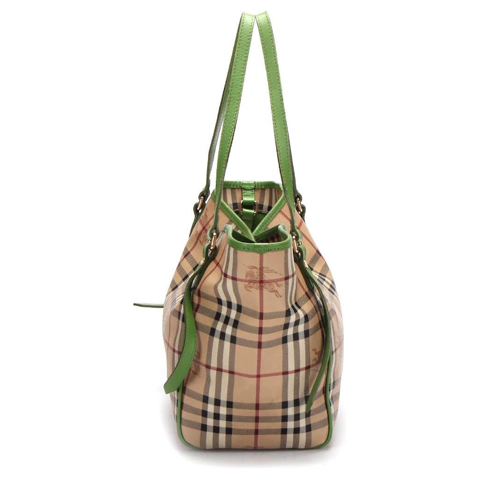 Canterbury cloth handbag Burberry Green in Cloth - 34500249