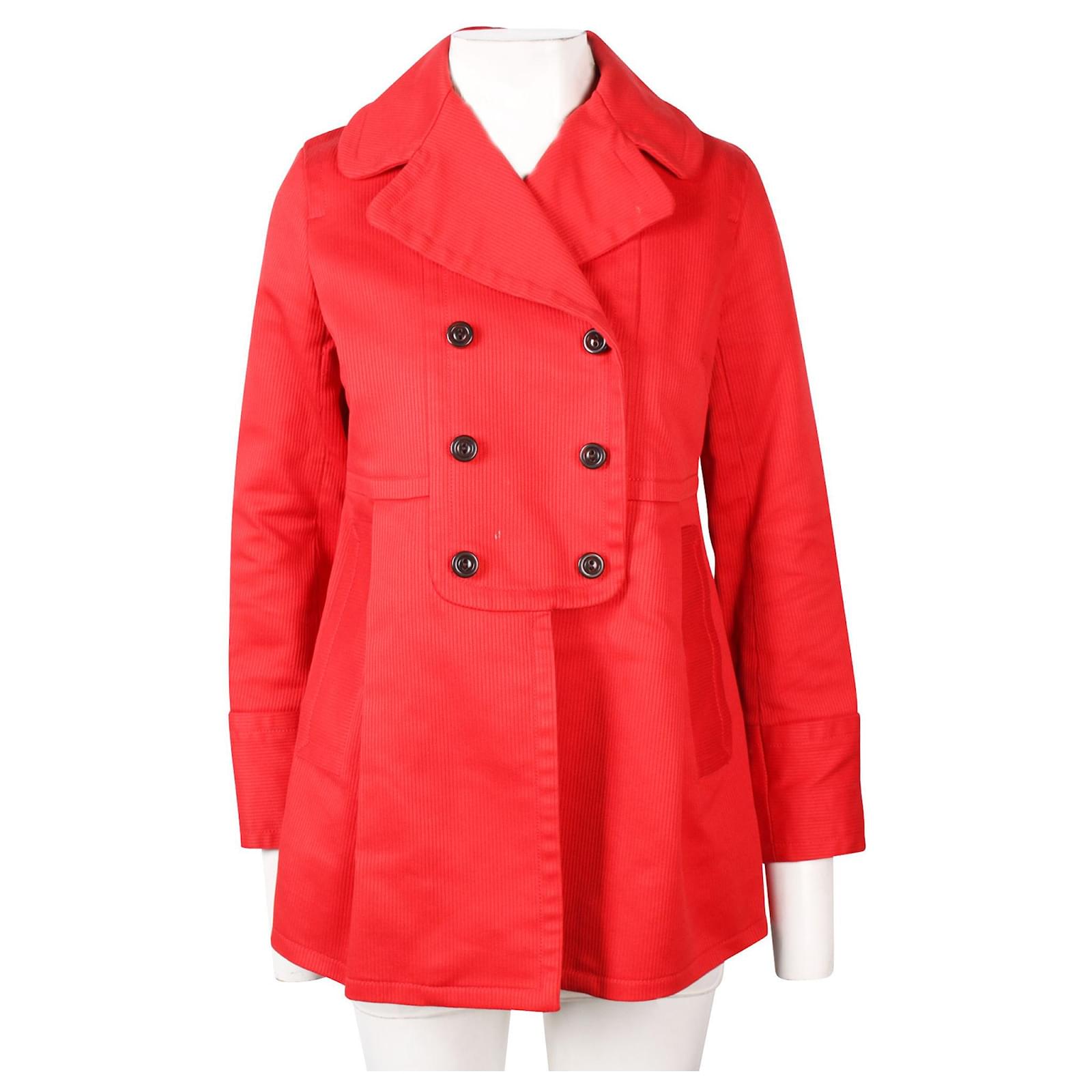 marc jacobs red trench coat