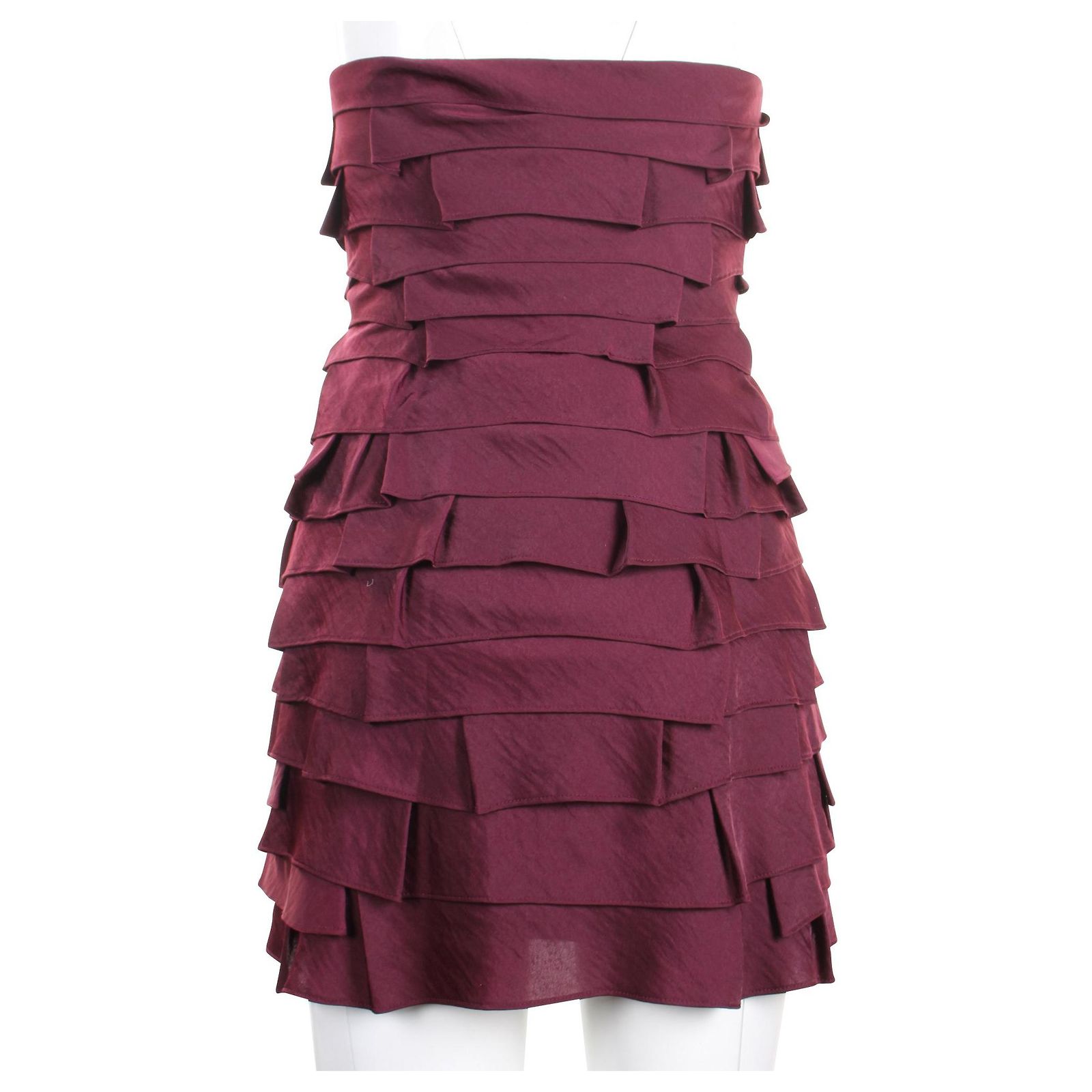 Robe Femme Sans Bretelles BCBGMAXAZRIA à Rayures Violettes - Taille 4, Occasion