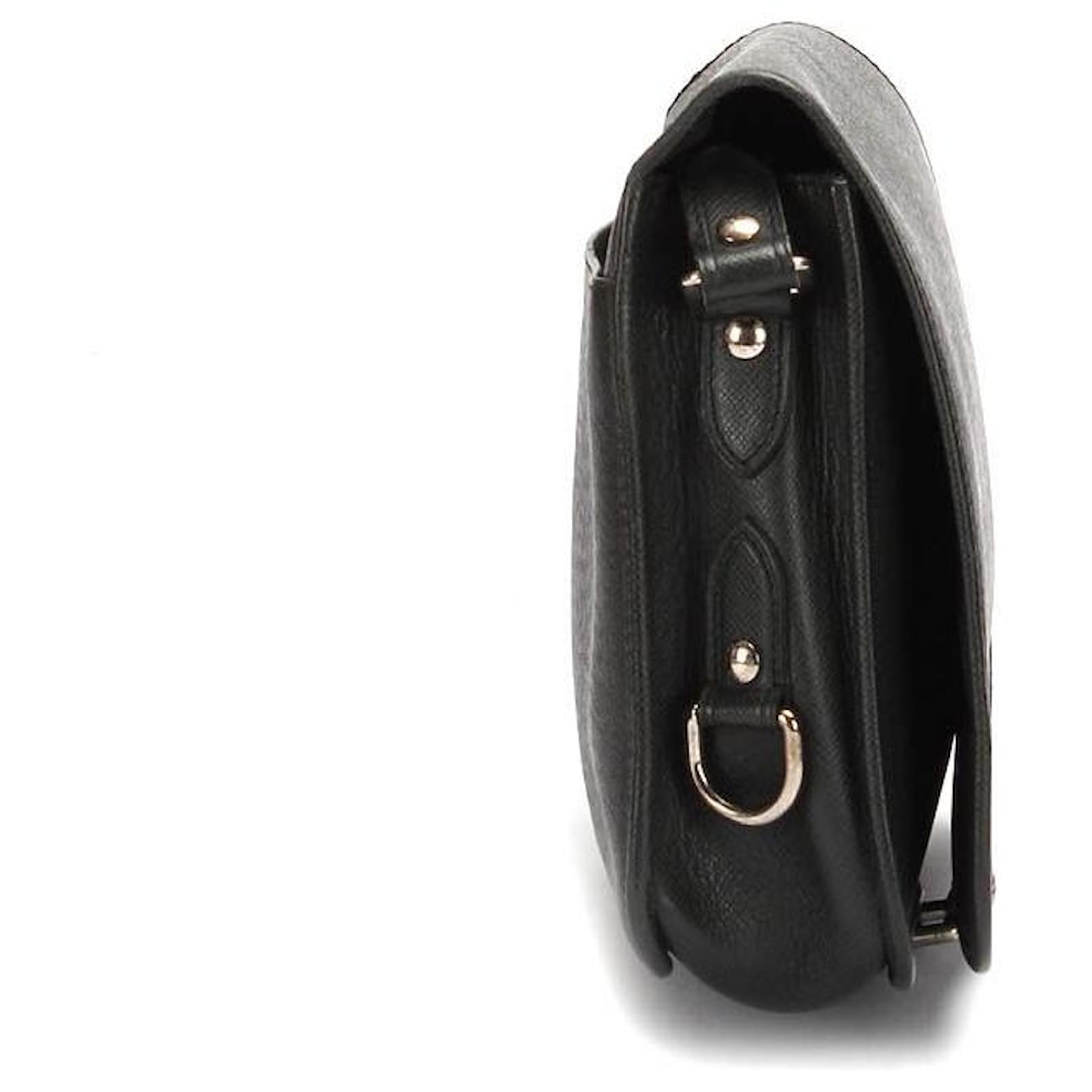 Louis Vuitton Taiga Andrei Messenger Bag Black Leather ref.361285