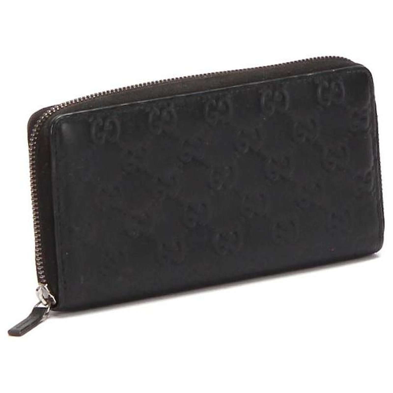 Gucci Guccissima Leather Long Wallet Black ref.361498 - Joli Closet