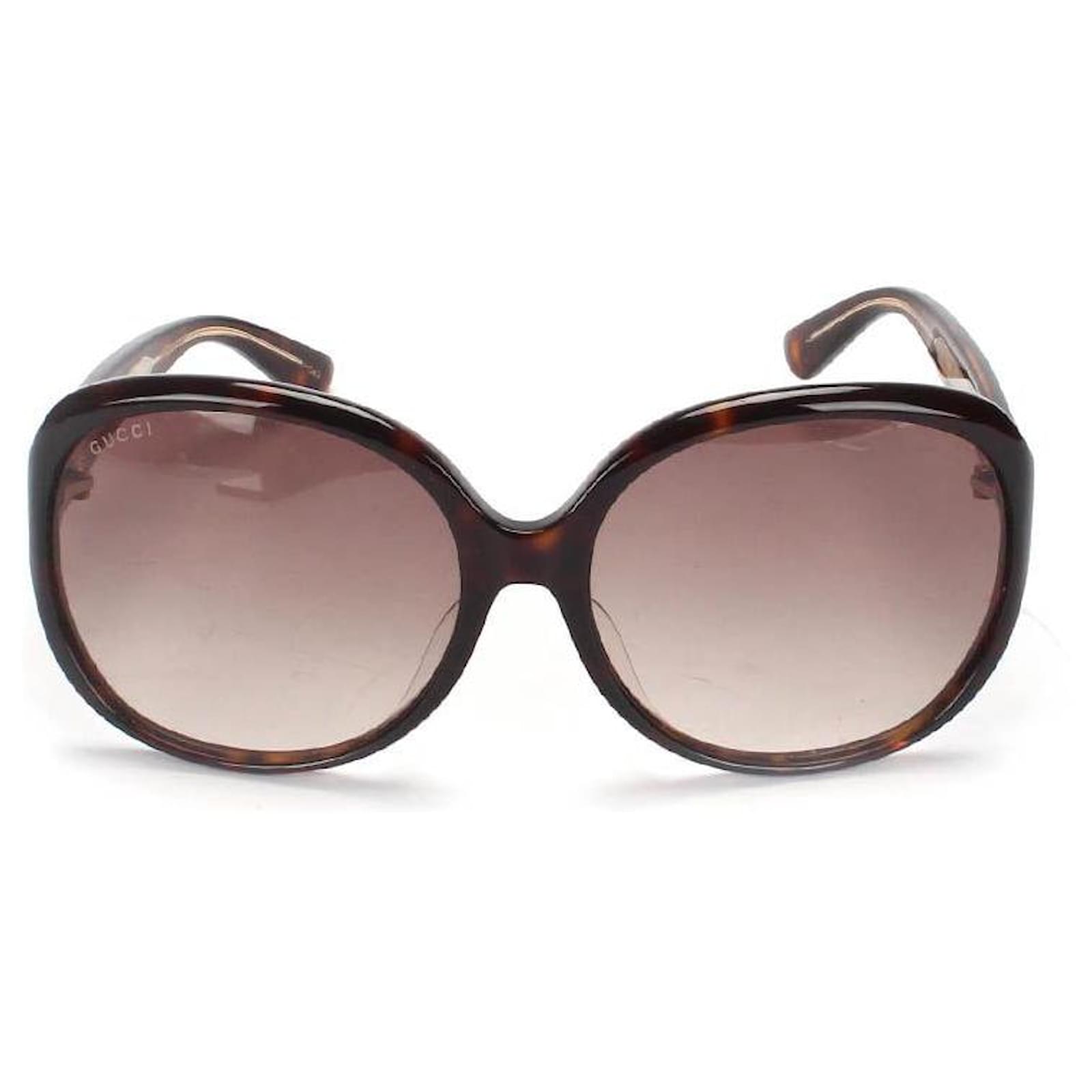 Gucci Tinted Round Sunglasses Brown Plastic ref.361530 - Joli Closet