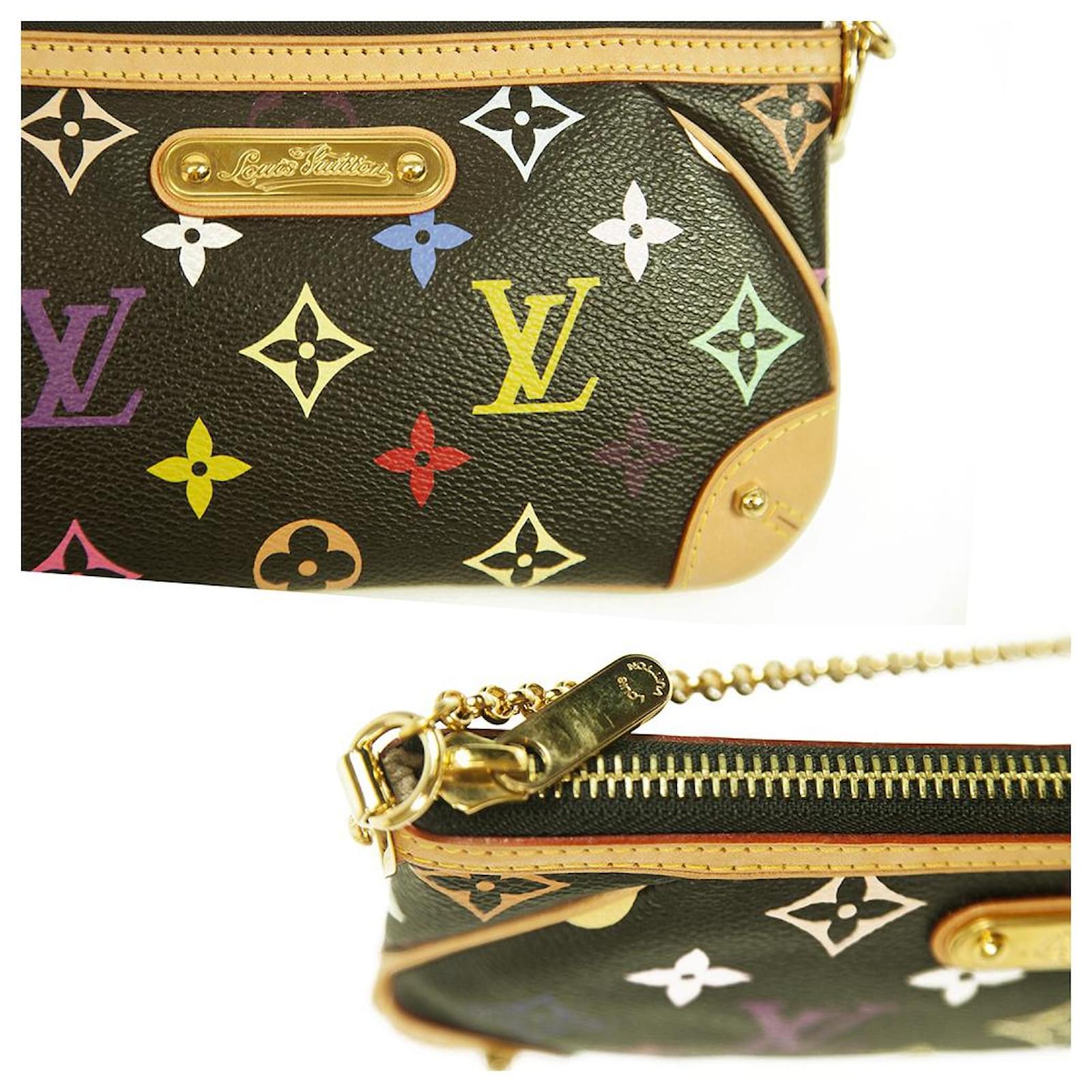 Louis Vuitton Black Multicolore Monogram Canvas Milla Clutch MM Bag Pochette  Multiple colors Leather ref.362613 - Joli Closet