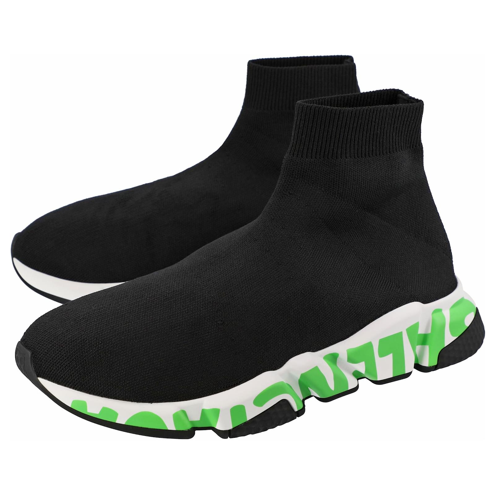 Balenciaga Men's Speed Lite Graffiti Sock Sneakers