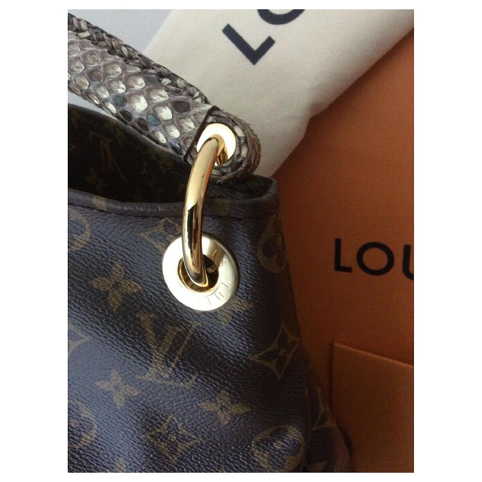 Louis Vuitton Python Artsy MM - Brown Handle Bags, Handbags - LOU250241
