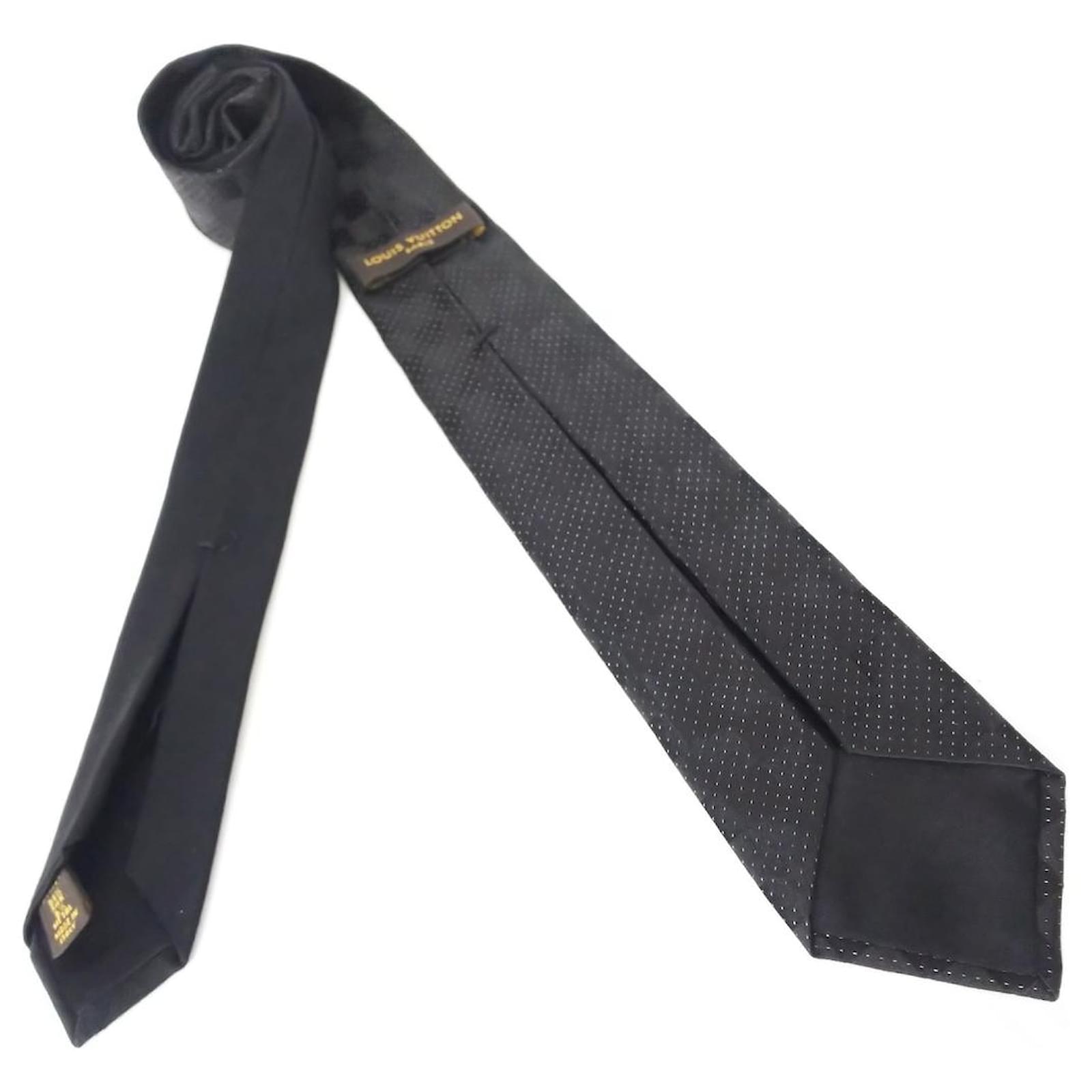 Louis Vuitton Vuitton Krawatte Anthrazitgrau Seide ref.167243 - Joli Closet
