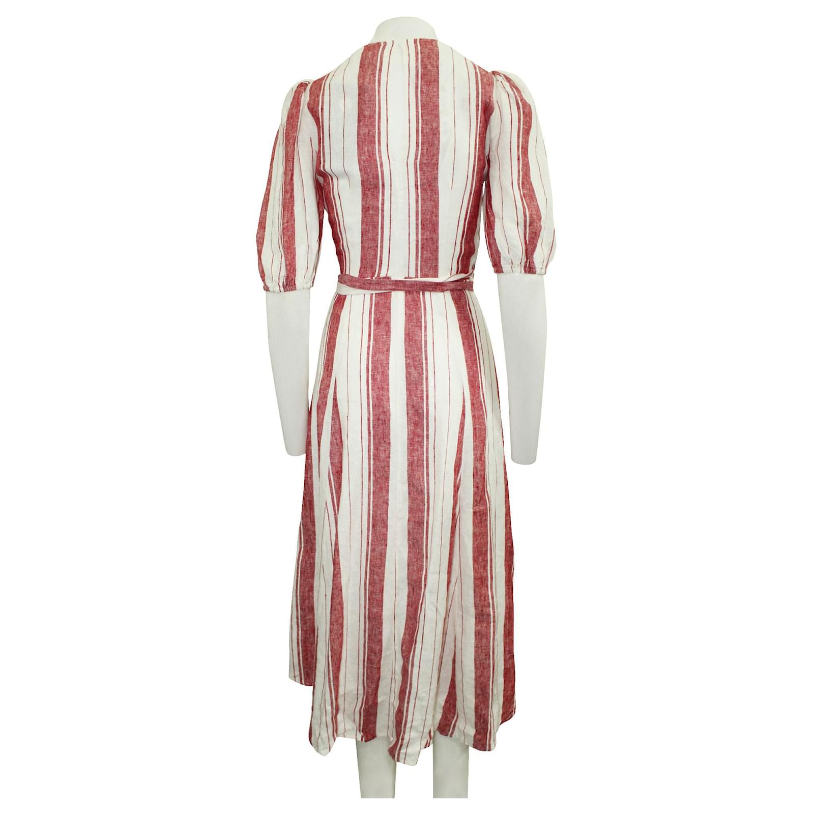 Reformation Striped Linen Maxi Dress outlet