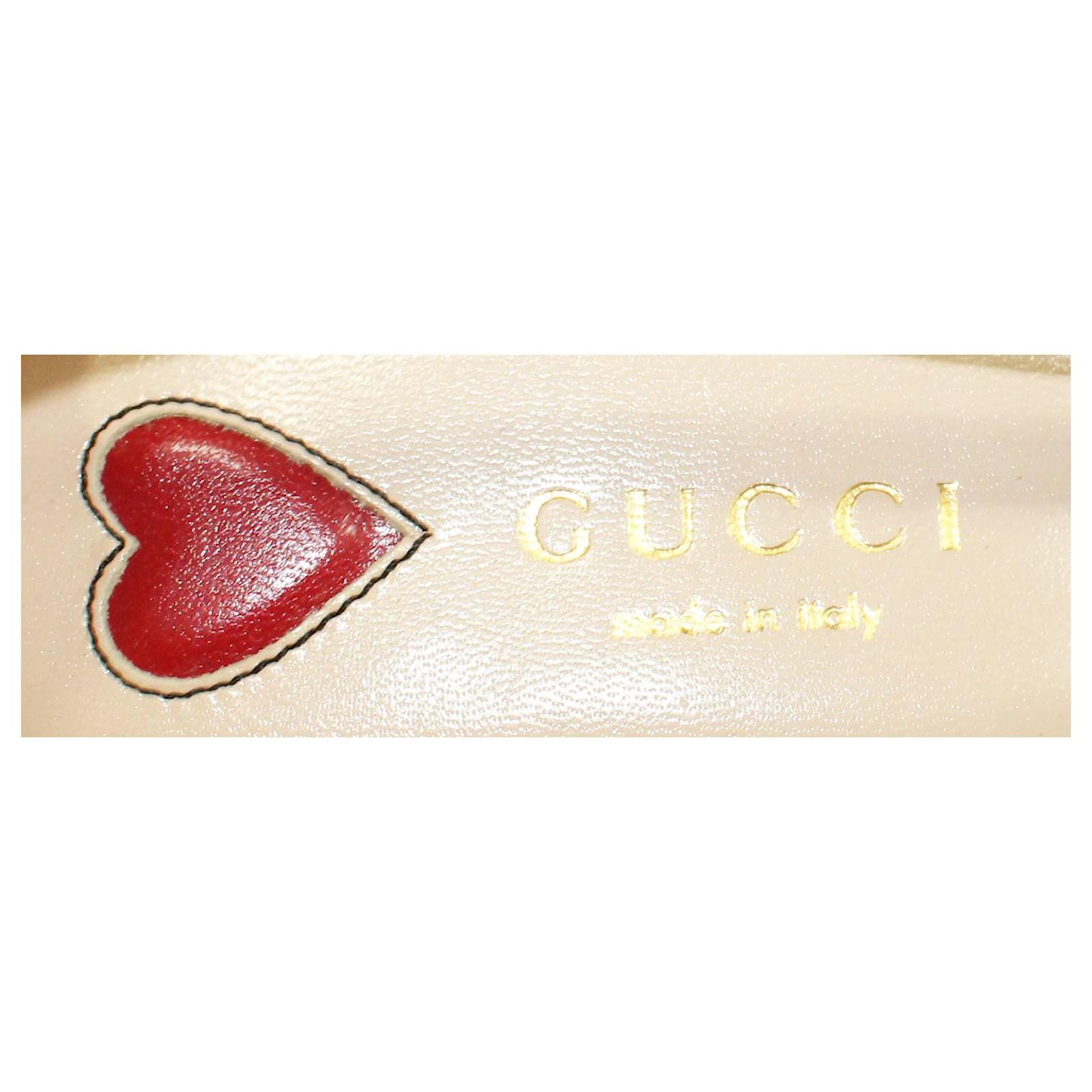 Gucci Blue Metallic Spiked Kitten Heels with Unia Strap and Bamboo