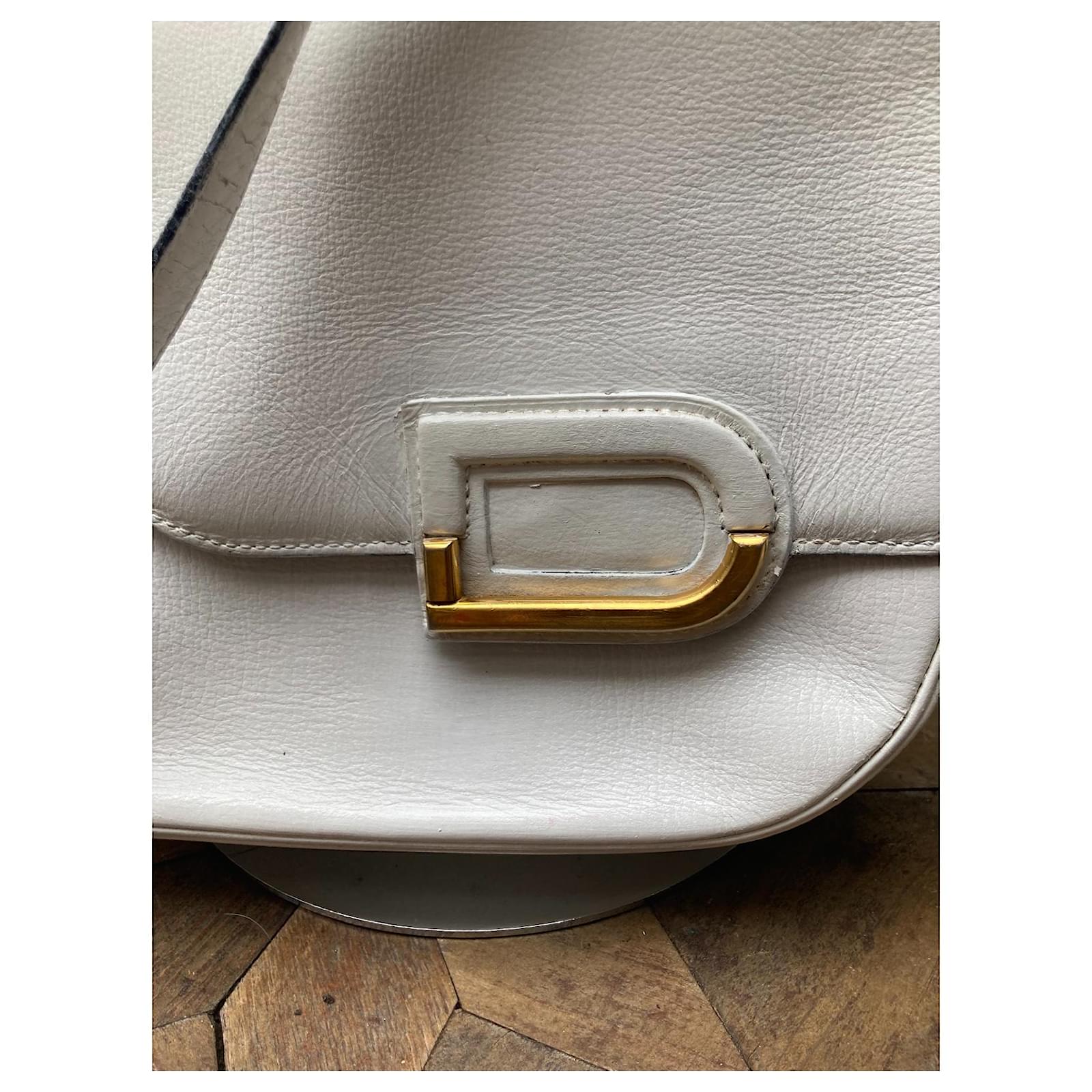 Delvaux rare vintage white leather bag 80s - Katheley's