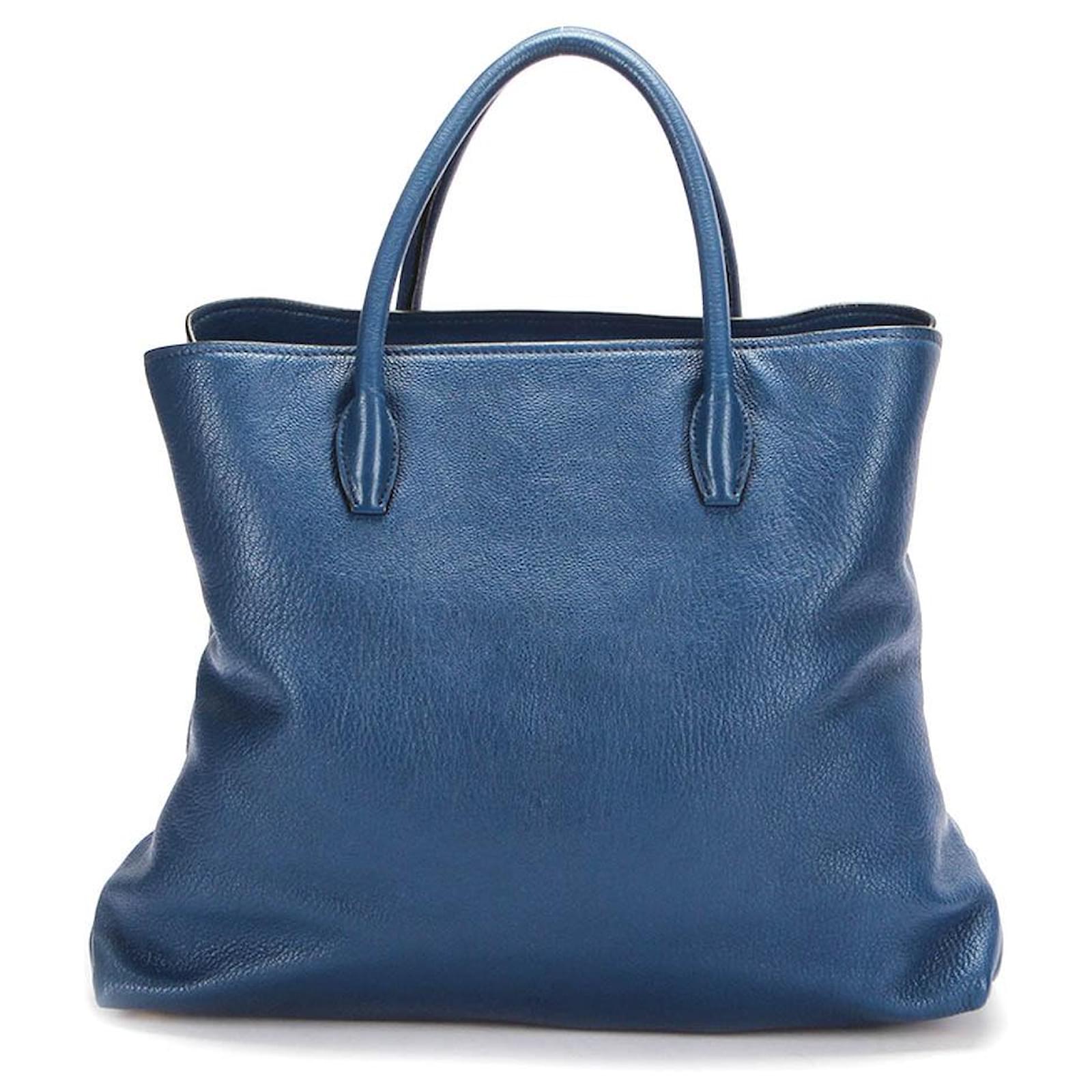 Miu Miu Tote bag Blue Leather ref.364897 - Joli Closet