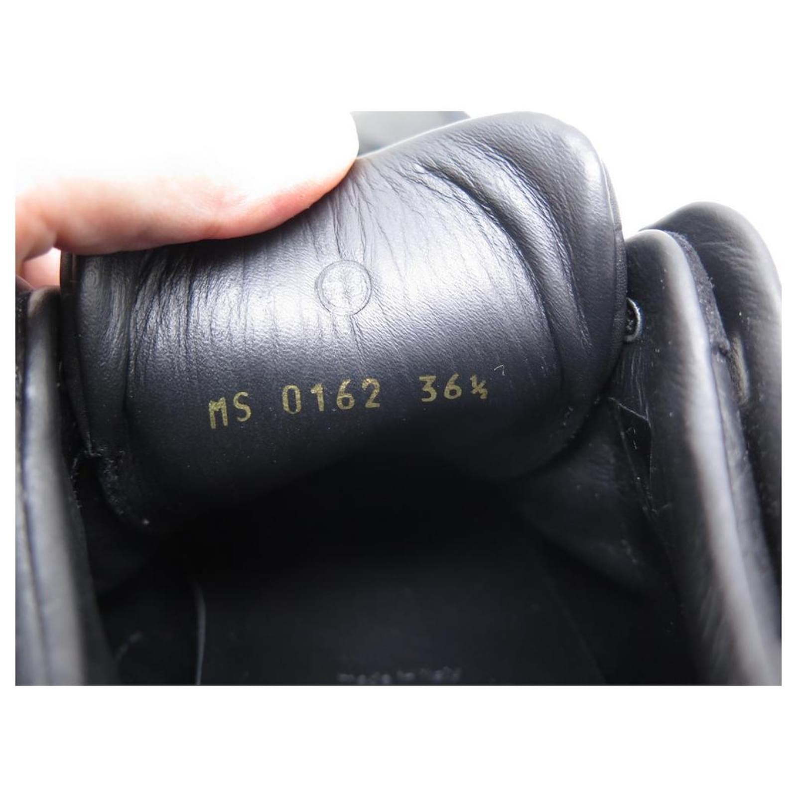 LOUIS VUITTON sneakers SHOES 36.5 BLACK LEATHER MONOGRAM BLACK SNEAKERS  ref.365217 - Joli Closet