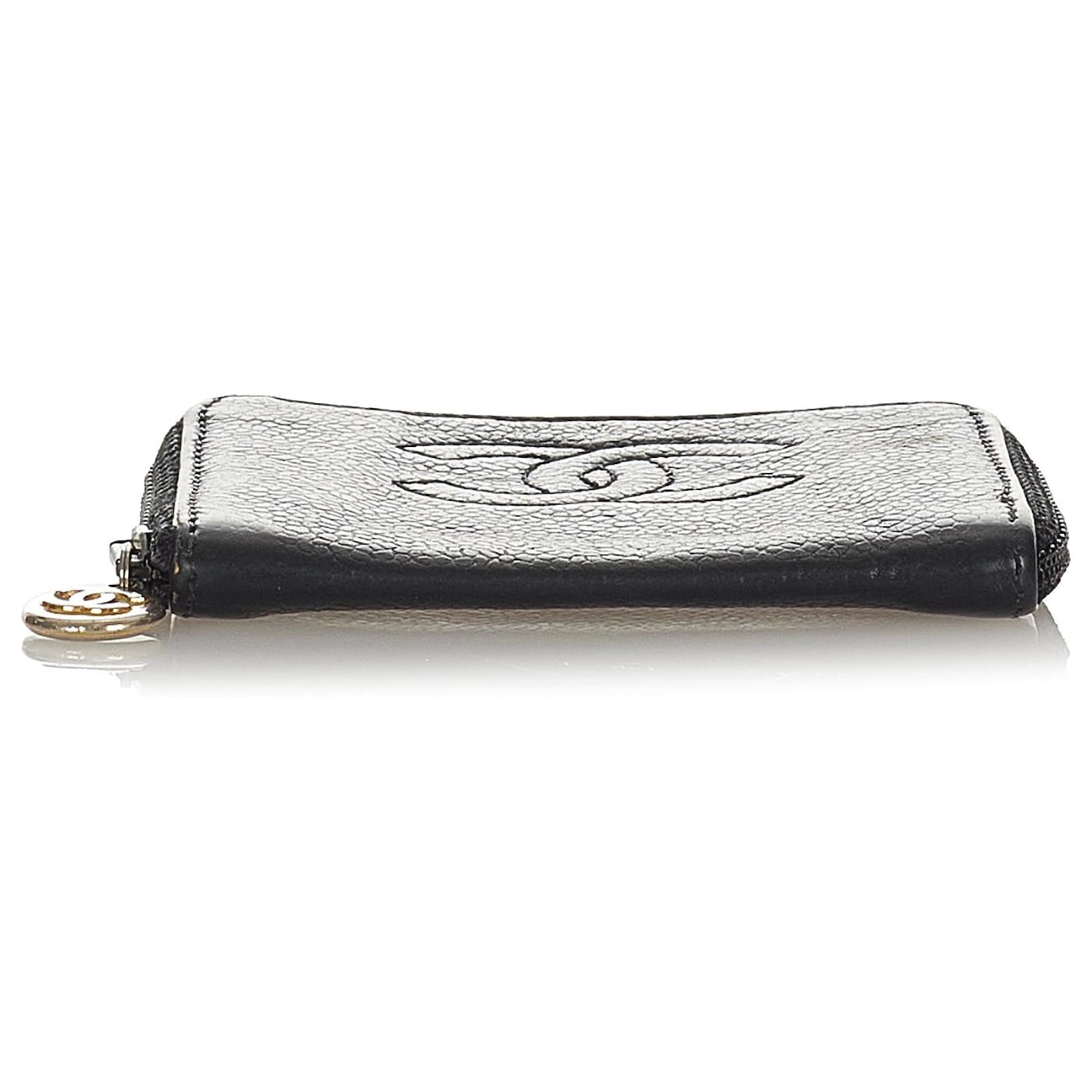 Chanel Black CC Caviar Leather Coin Pouch ref.365412 - Joli Closet