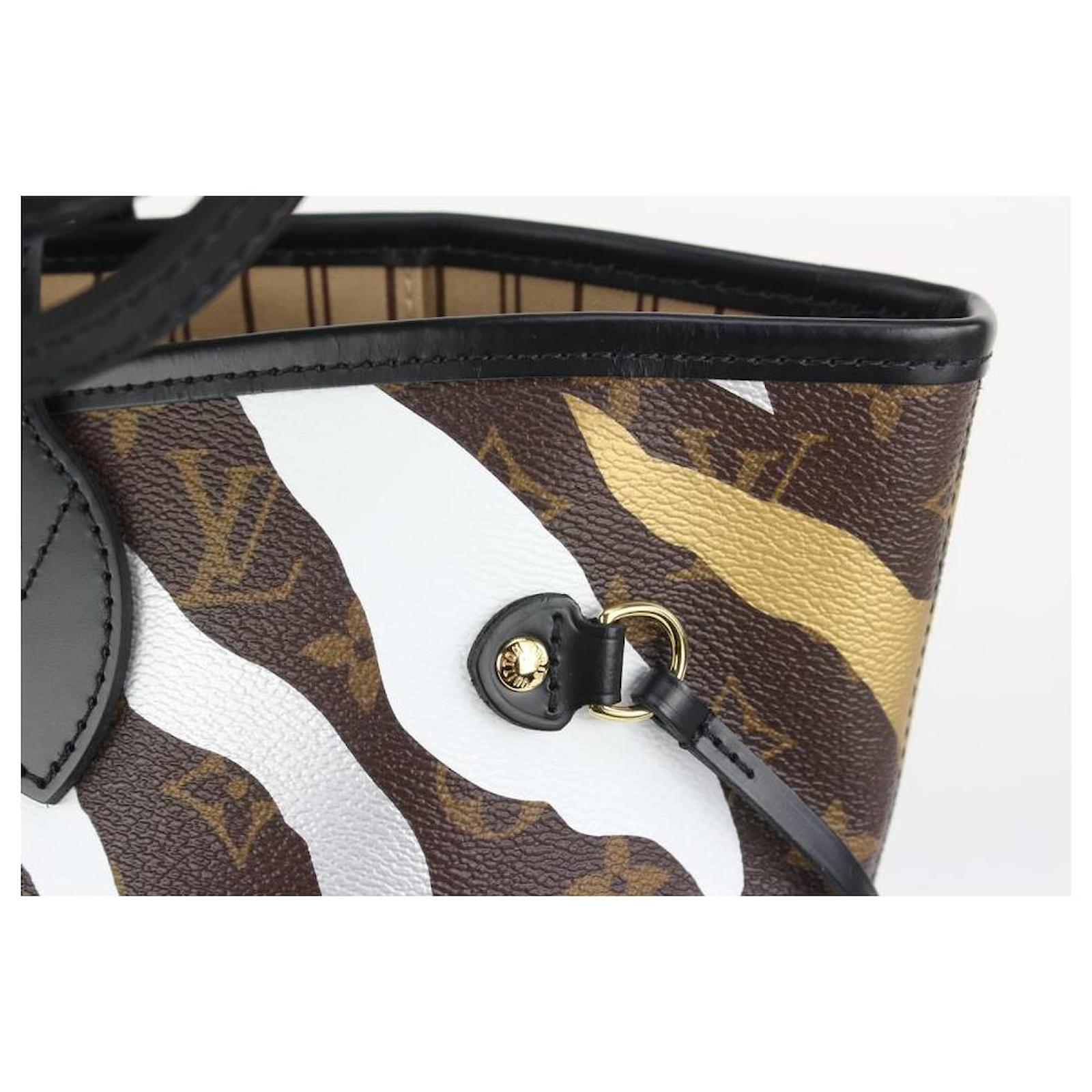 Autre Marque Louis Vuitton Black Monogram LVxLOL Stripe Neverfull MM Tote  Bag Leather ref.366067 - Joli Closet