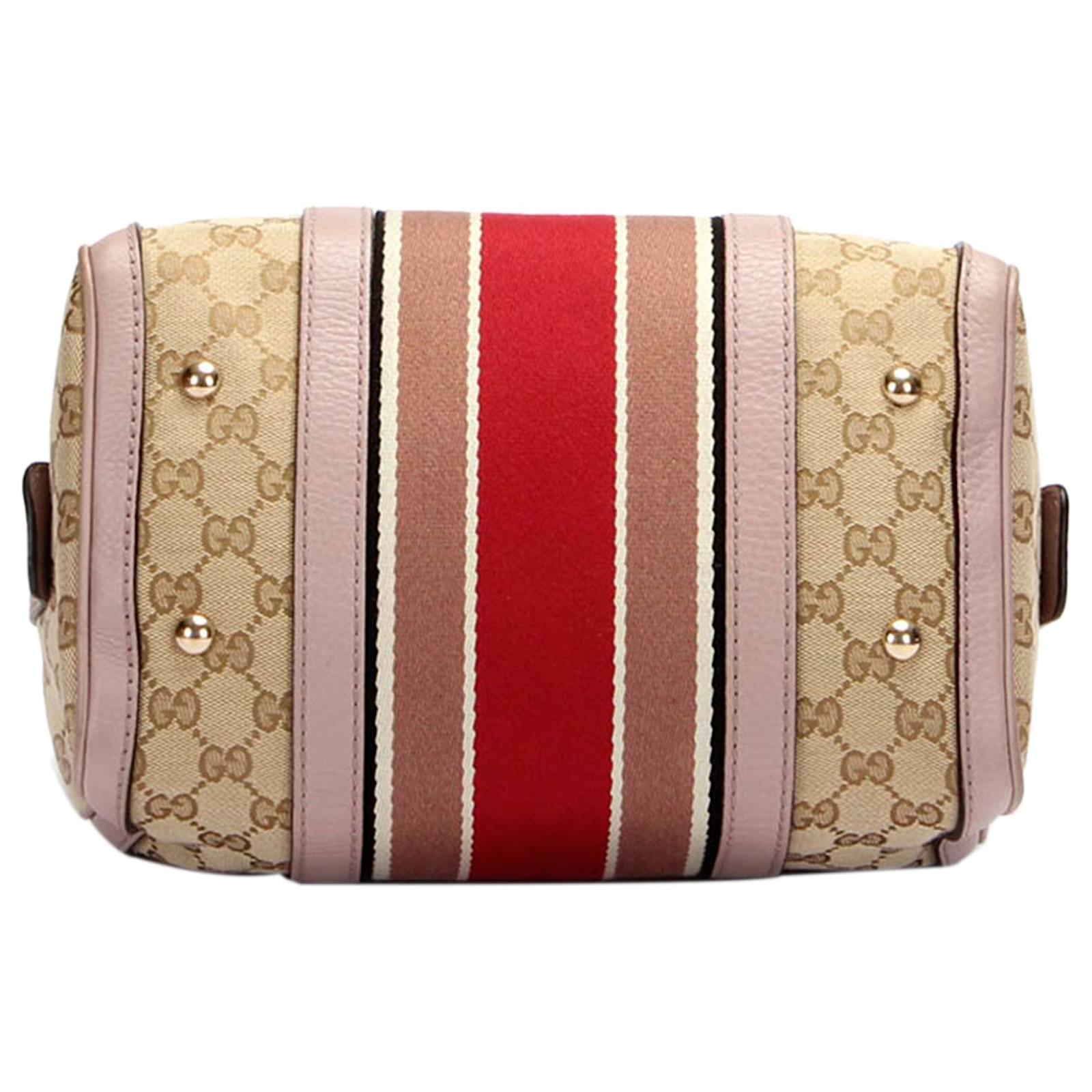 Gucci Beige/Brown GG Canvas Medium Joy Boston Bag w/Shoulder Strap -  Yoogi's Closet