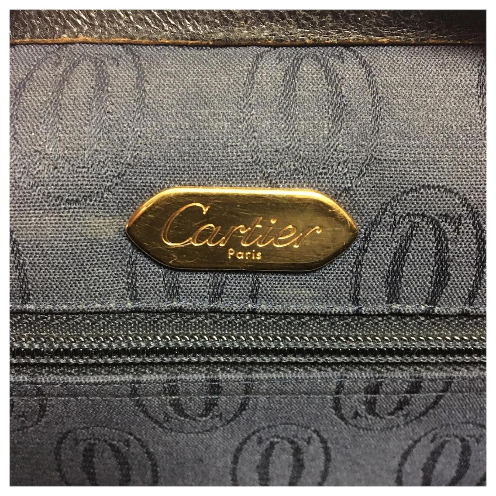 Cartier Shoulder bag Black Leather ref.367538 - Joli Closet