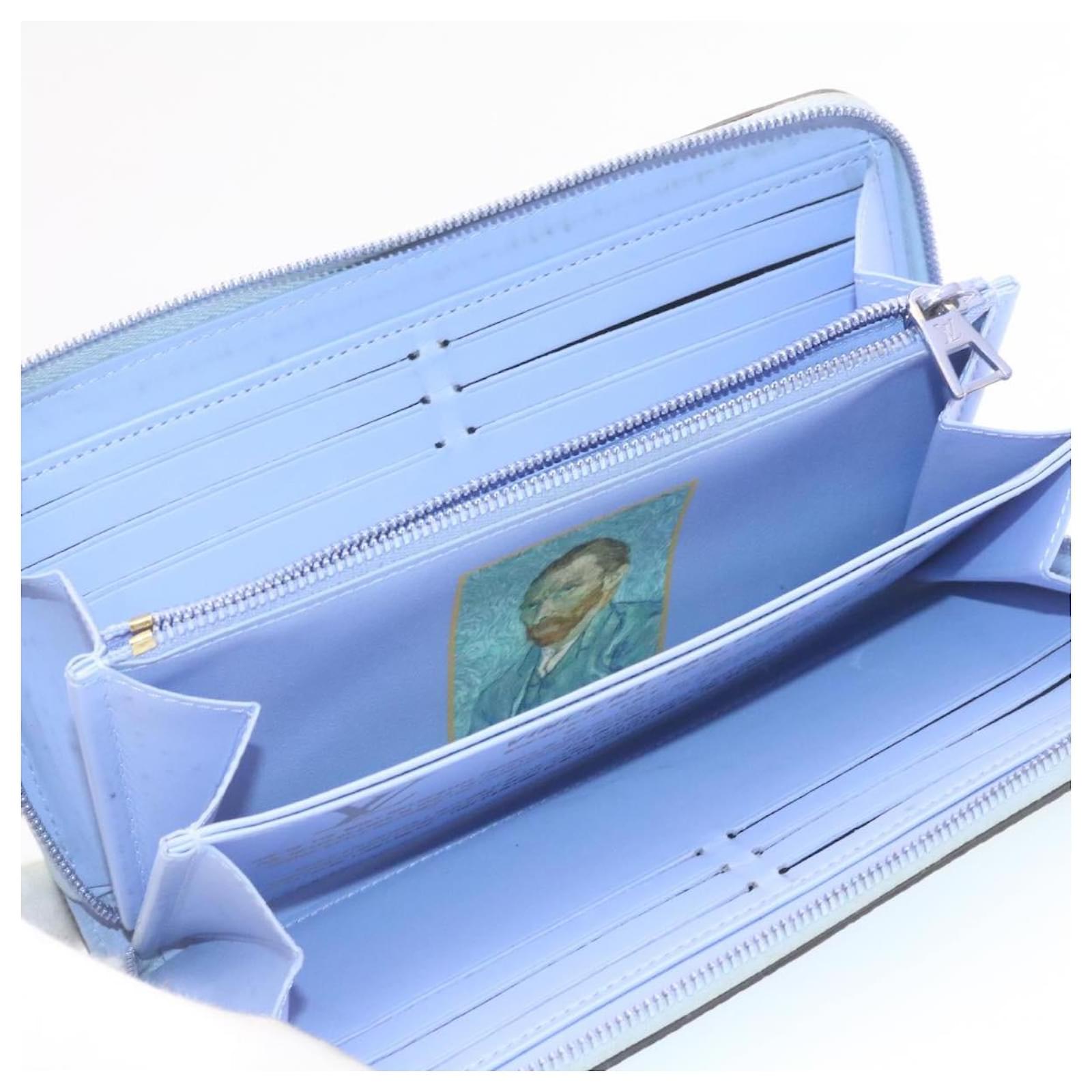 LOUIS VUITTON Van Gogh Zippy Wallet Light Blue M64607 LV Auth 24056 Cloth  ref.368248 - Joli Closet