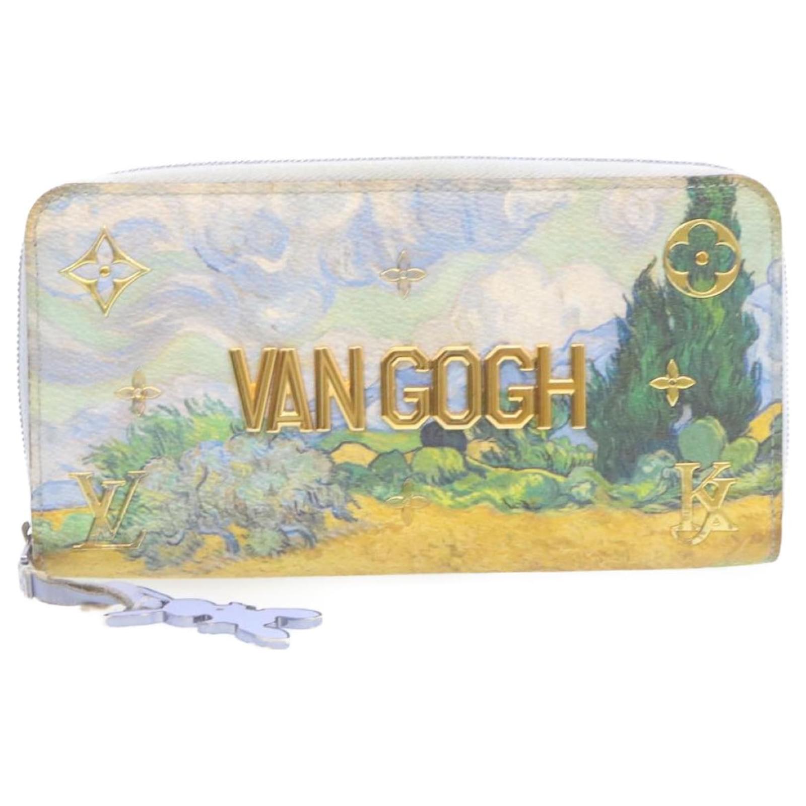 LOUIS VUITTON Van Gogh Zippy Wallet Light Blue M64607 LV Auth 24056 Cloth  ref.368248 - Joli Closet