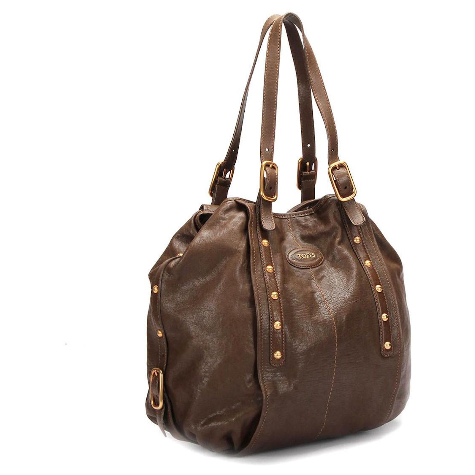 セール★Tod's TSB SACCA GRANDE Tod's Tods G-Bag Sacca Grande Tote Bag in brown calf leather